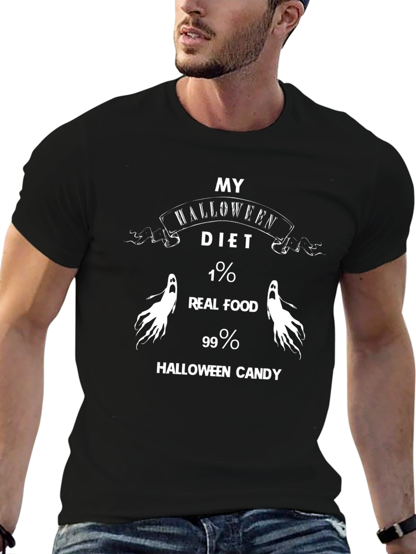 Halloween Diet T-Shirt - Funny Graphic Tee