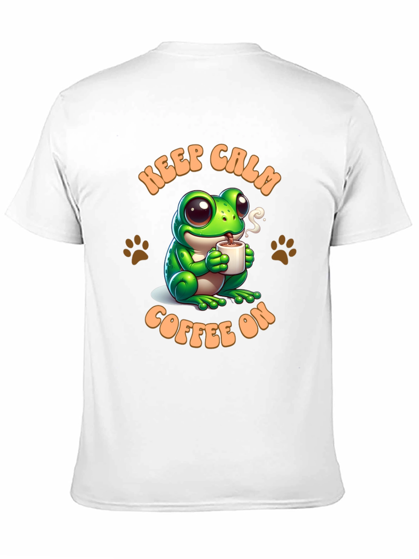 Keep Calm Coffee On Black T-Shirt