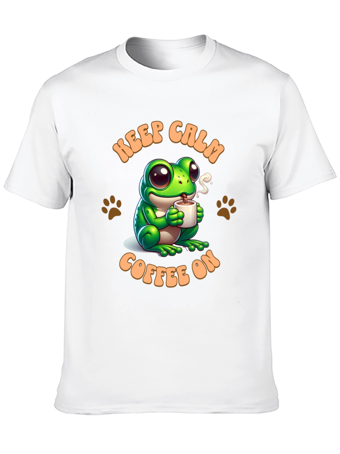 Keep Calm Coffee On Black T-Shirt