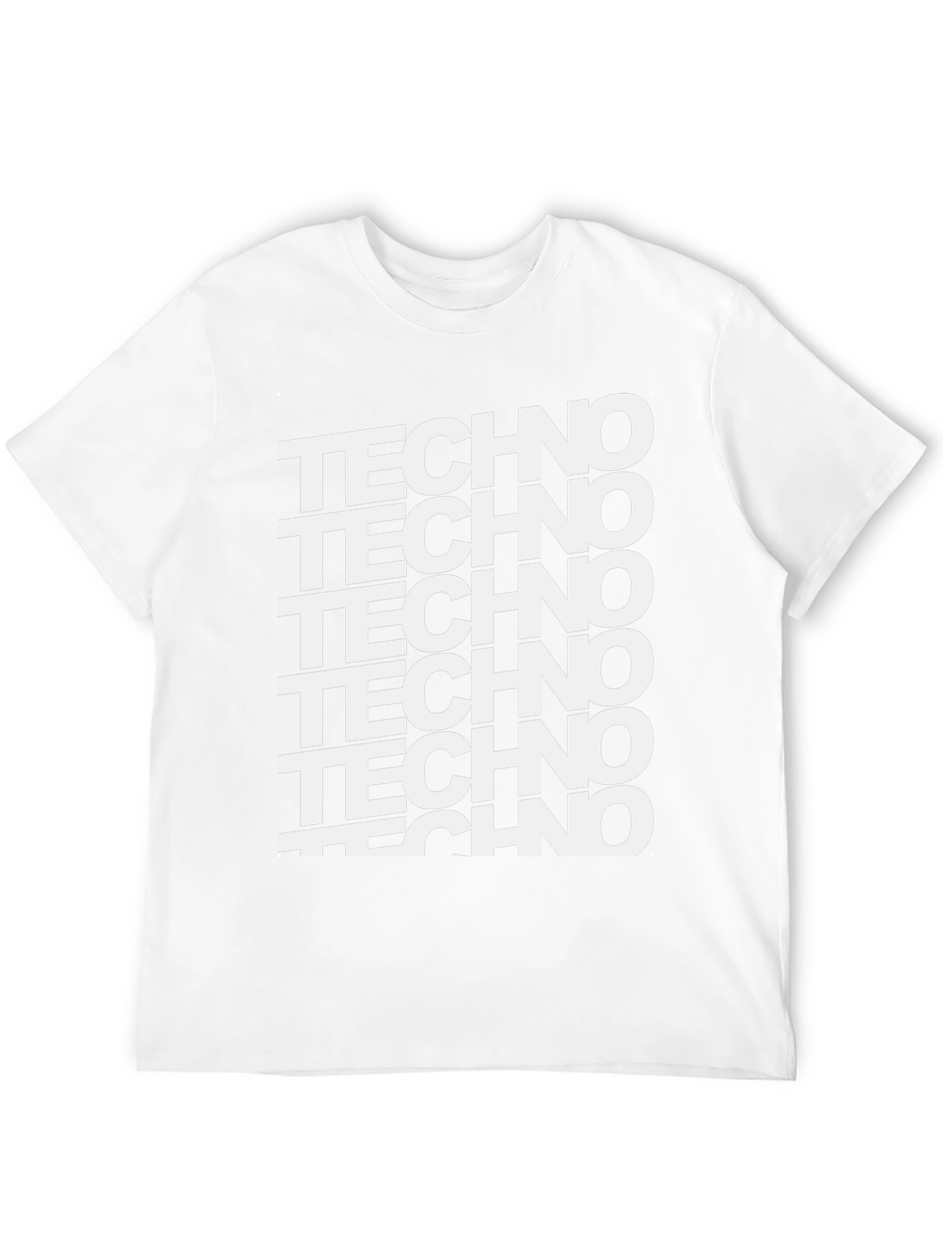 Bold Techno Music Graphic Tee - Black