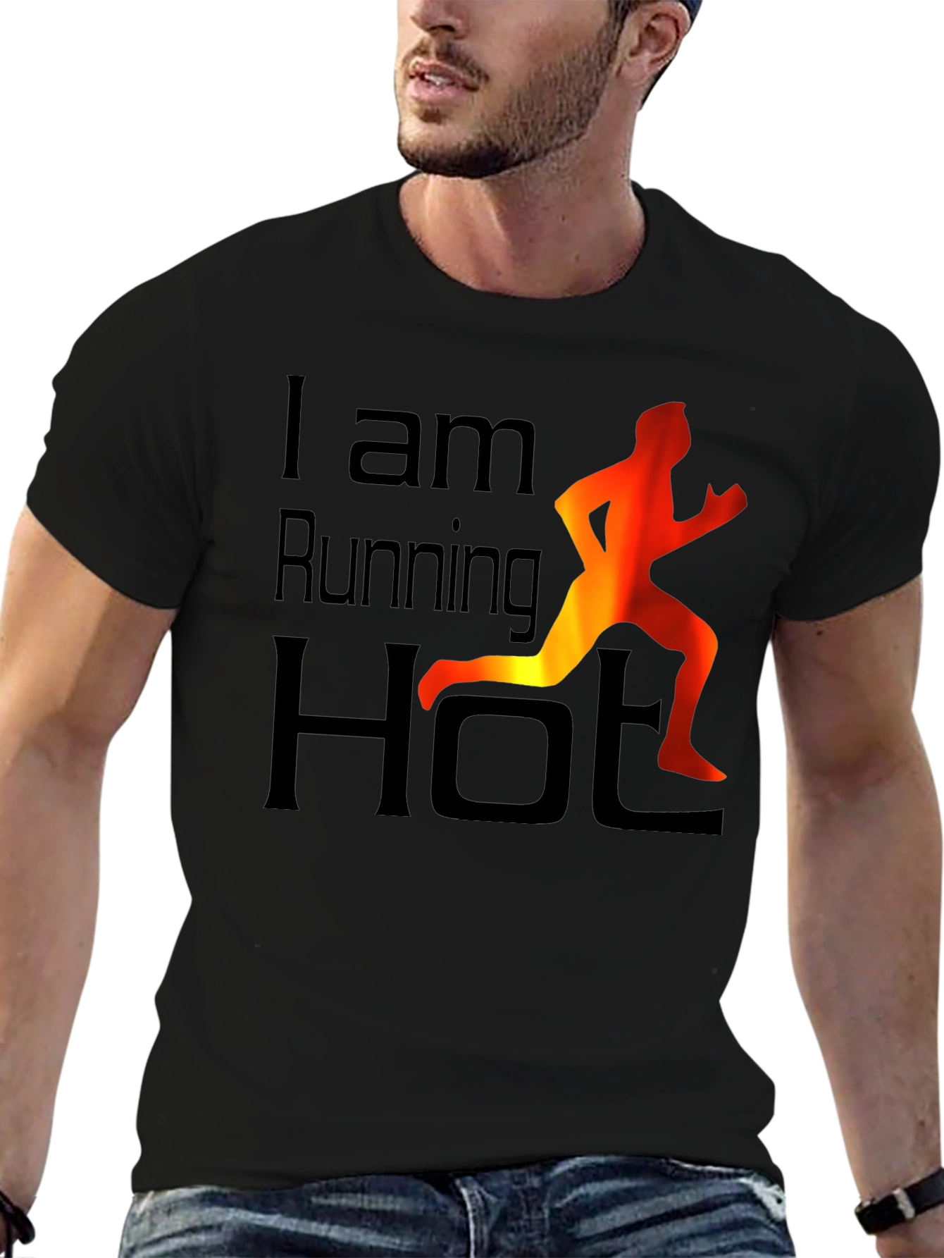 Running Hot Graphic Tee - Black