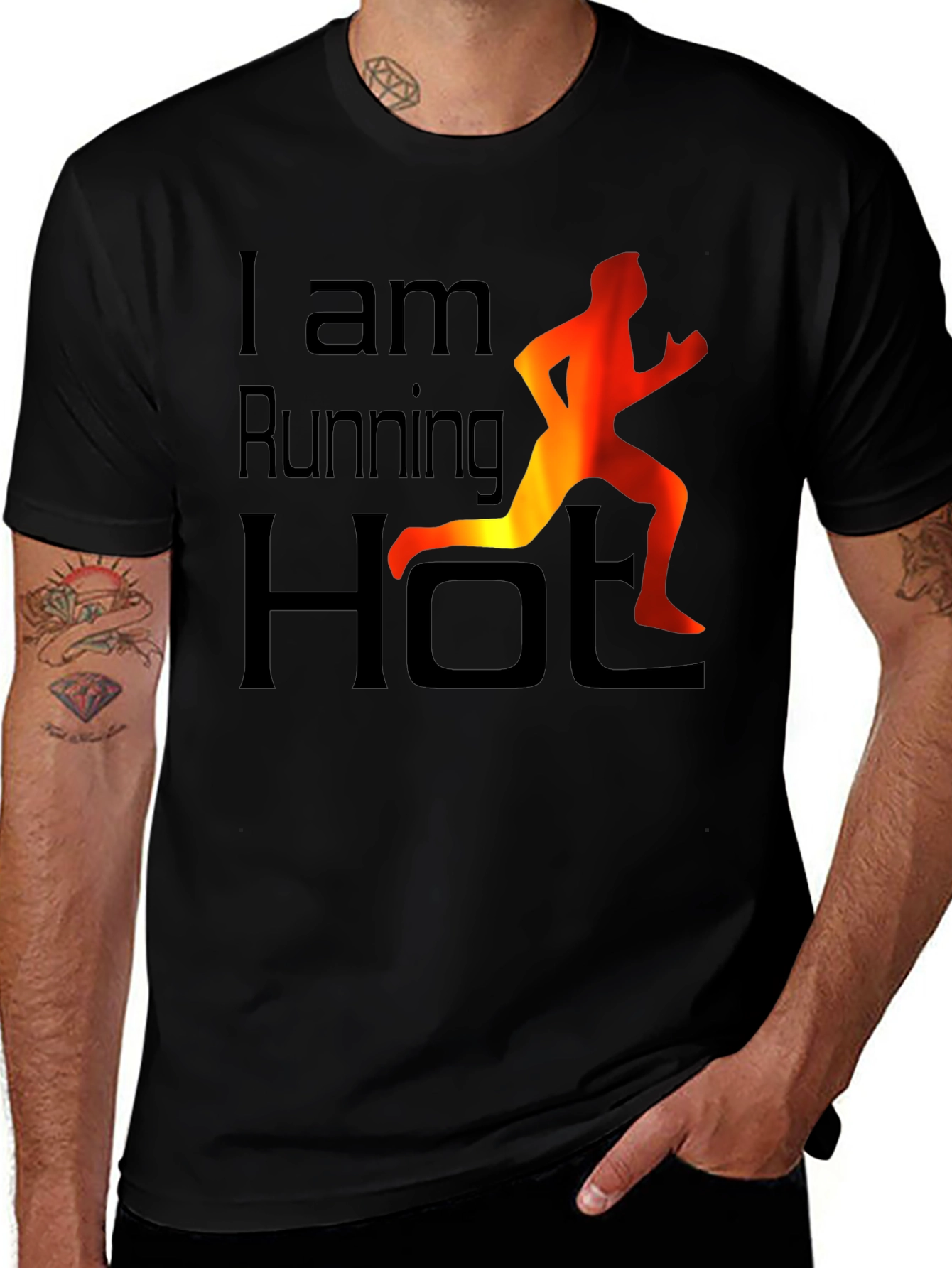 Running Hot Graphic Tee - Black