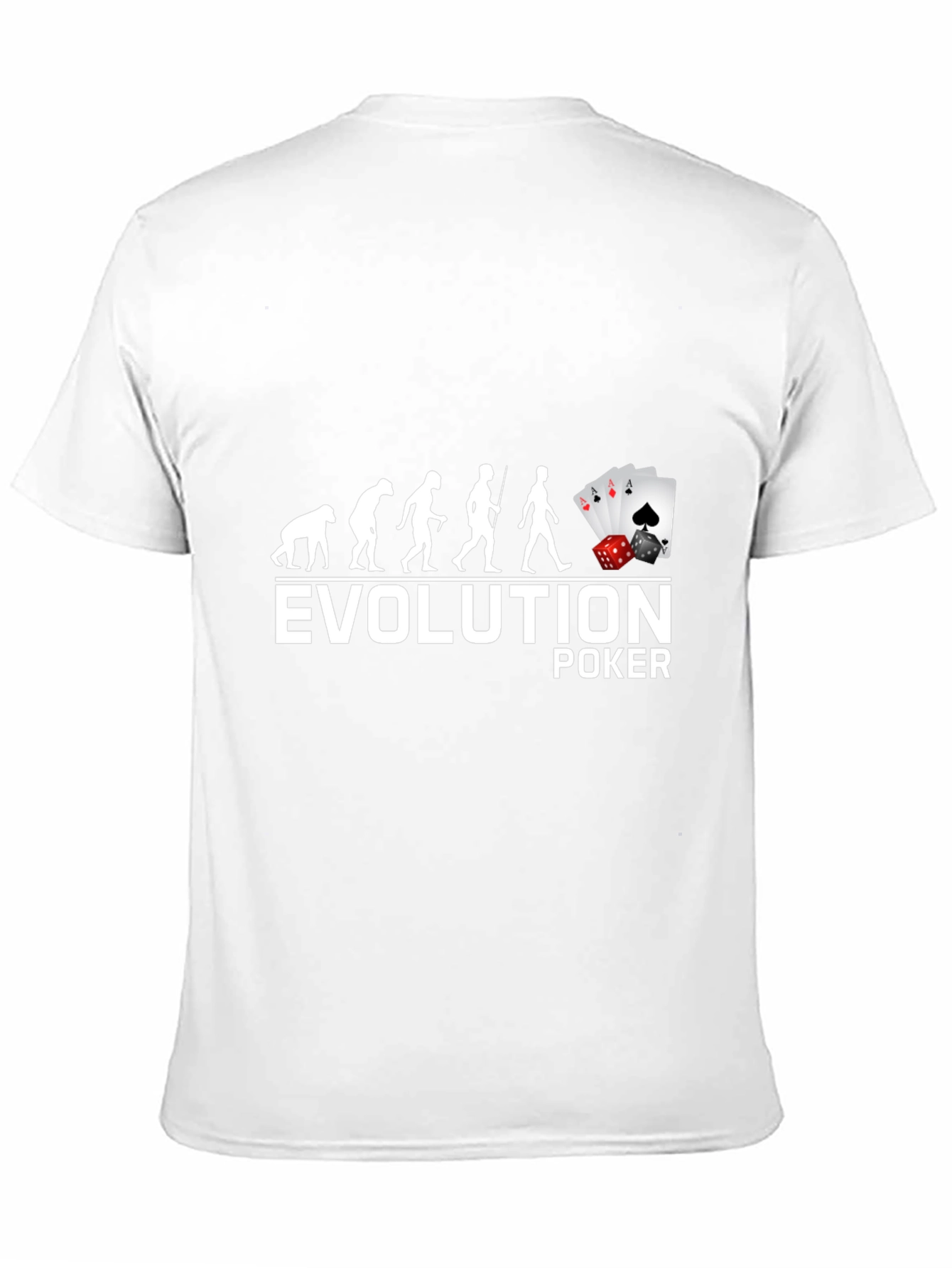Evolution of Poker Graphic T-Shirt - Black