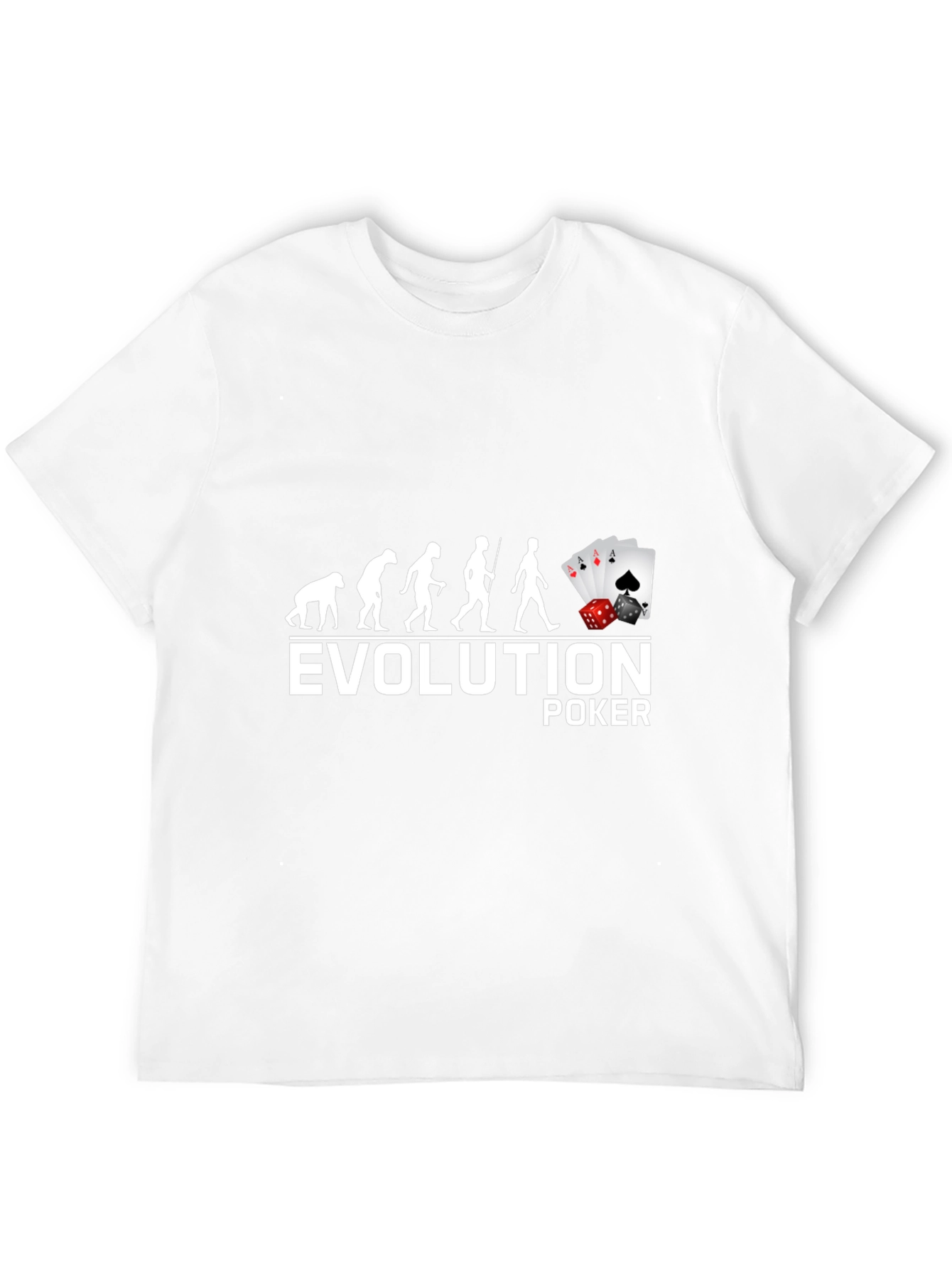 Evolution of Poker Graphic T-Shirt - Black