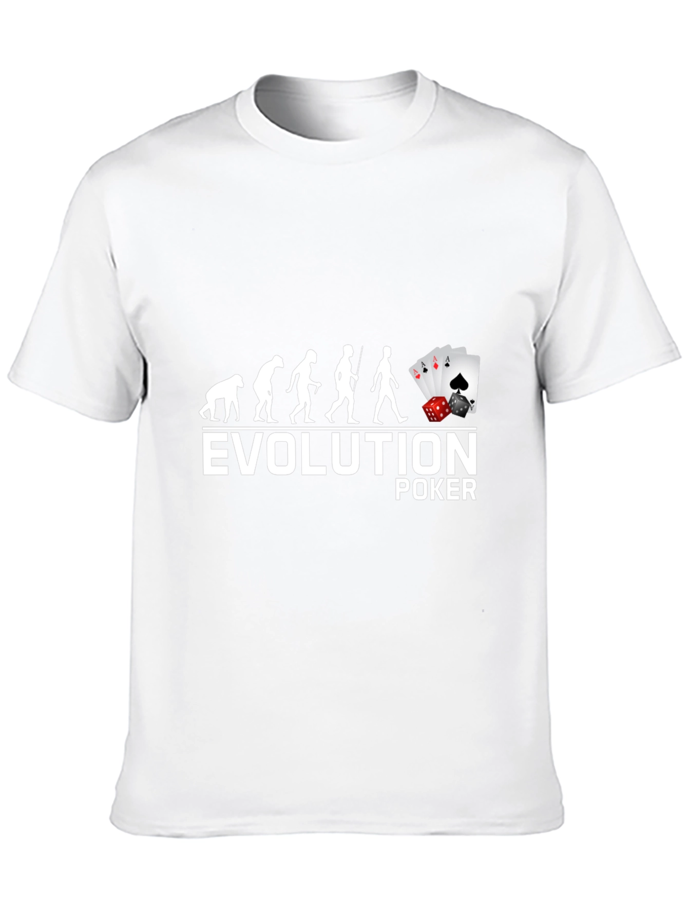 Evolution of Poker Graphic T-Shirt - Black