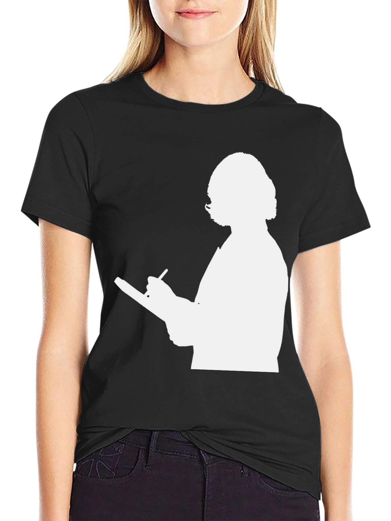 Silhouette Writer T-Shirt - Classic Black Tee