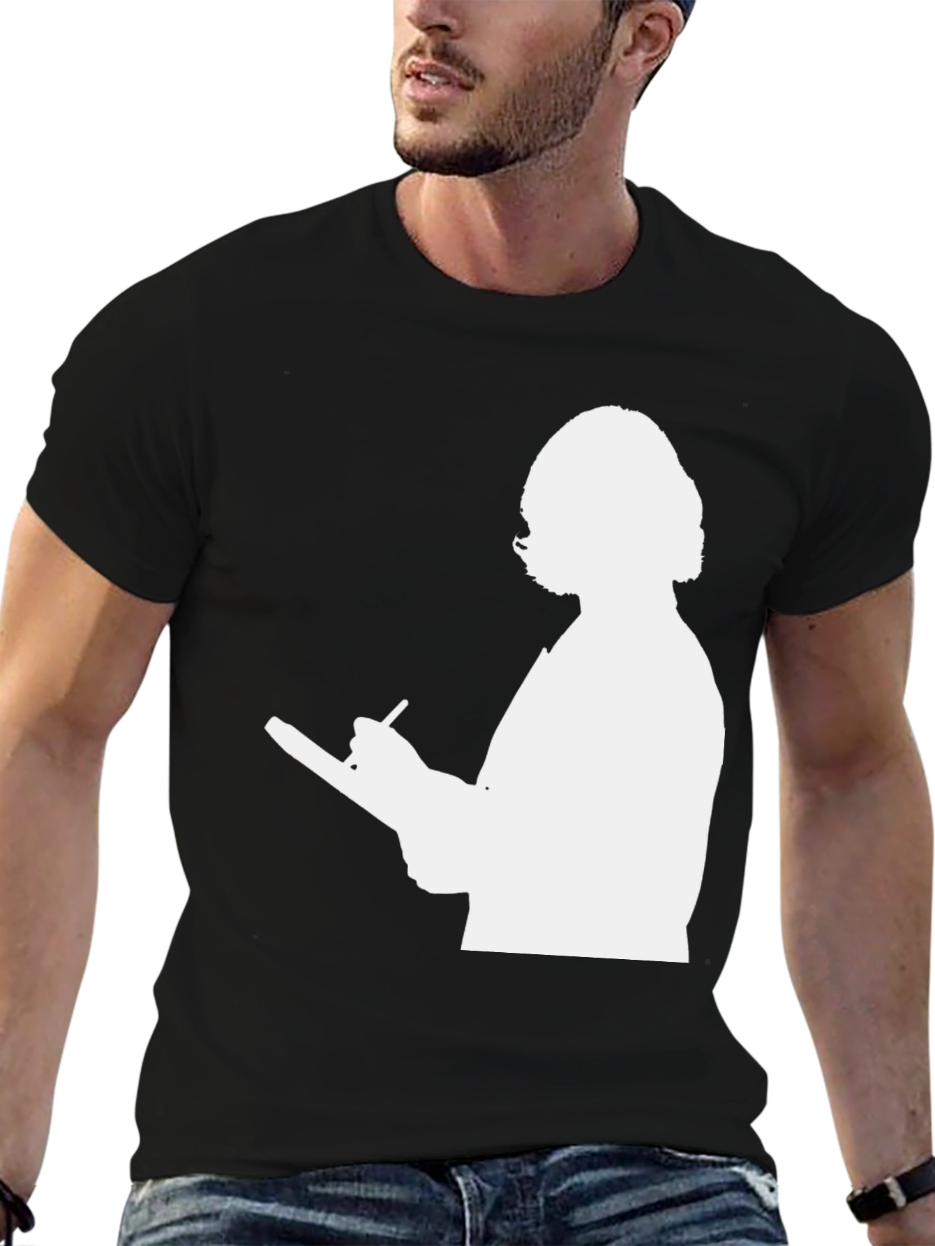 Silhouette Writer T-Shirt - Classic Black Tee