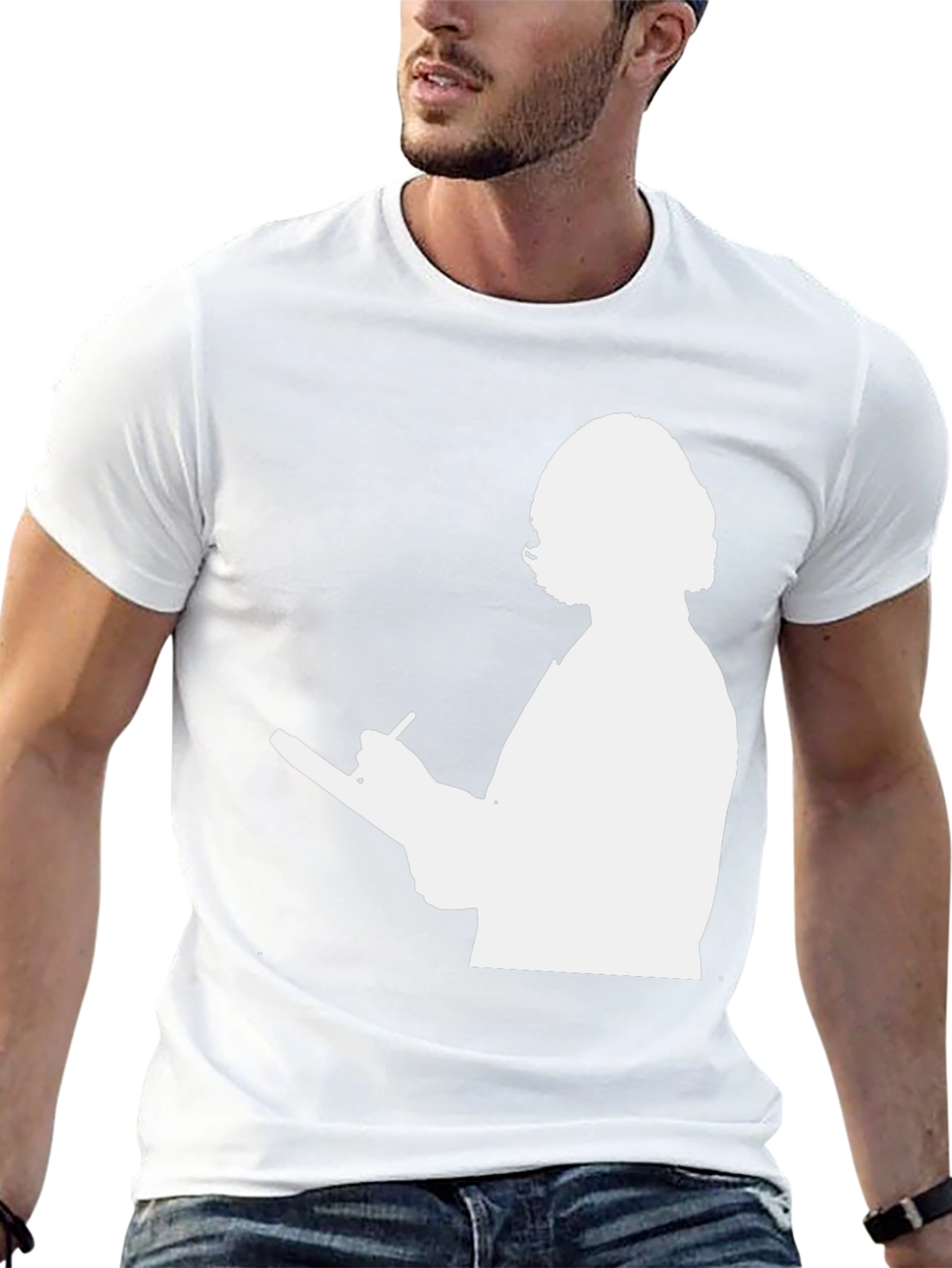 Silhouette Writer T-Shirt - Classic Black Tee