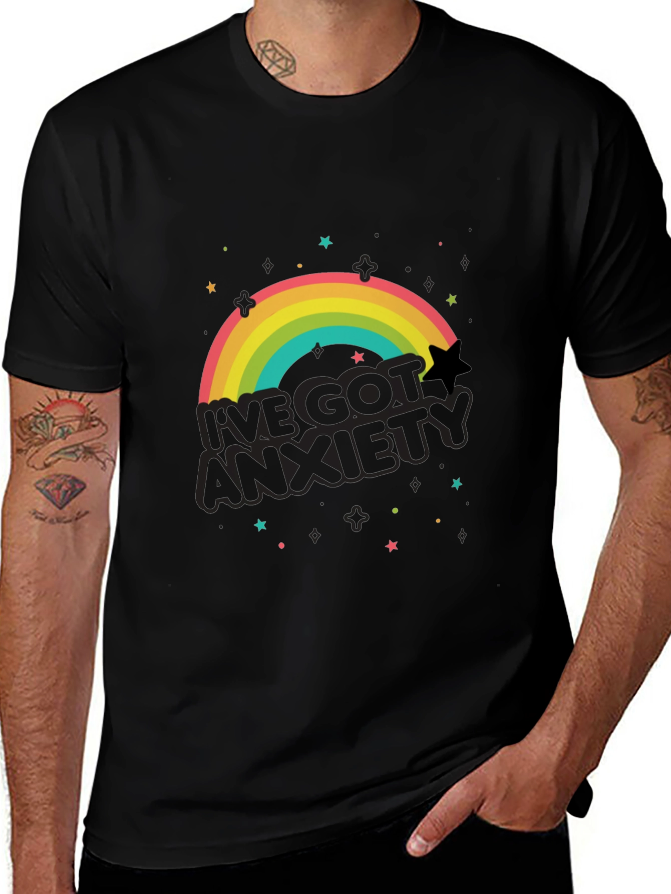 Ive Got Anxiety Rainbow Graphic T-Shirt