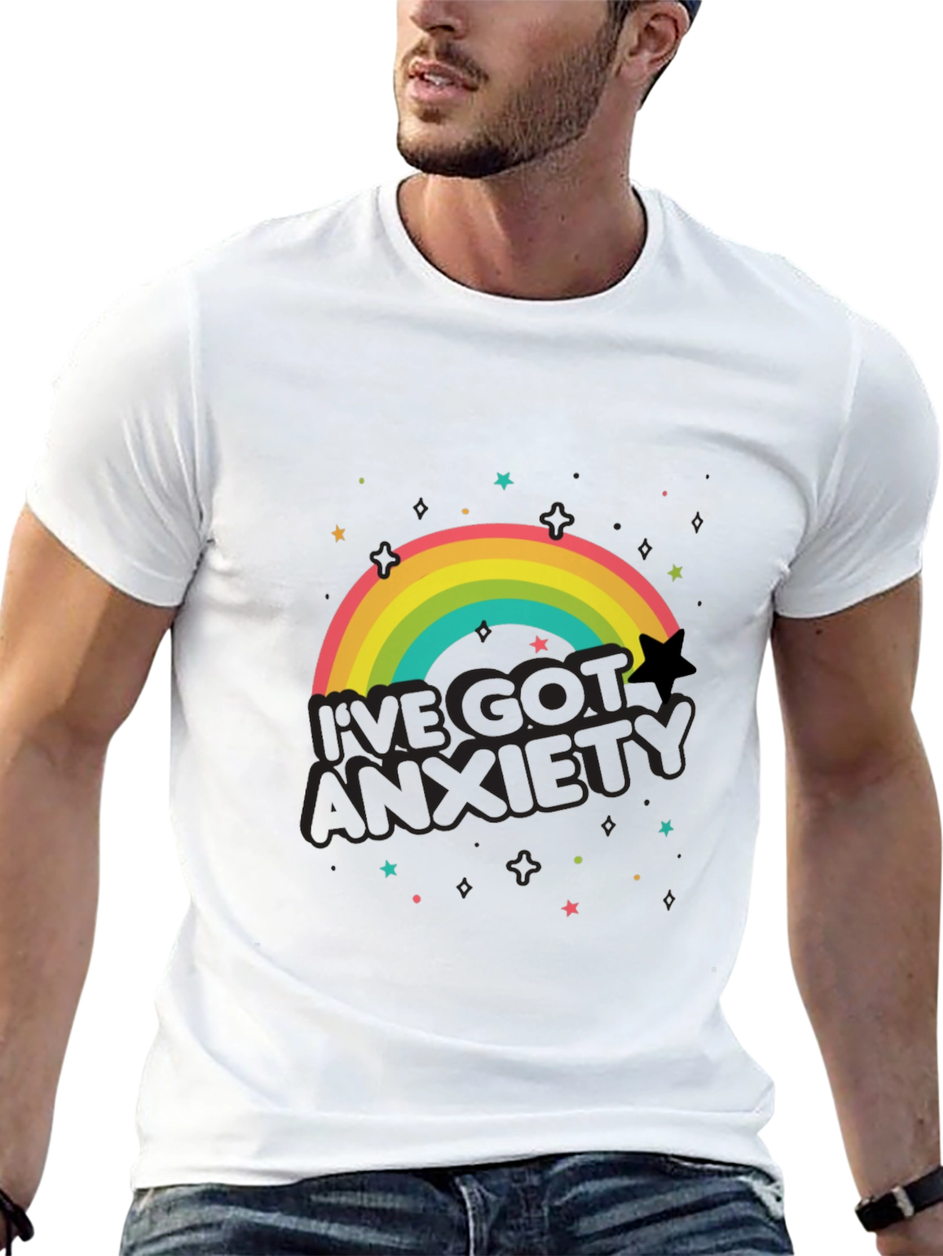 Ive Got Anxiety Rainbow Graphic T-Shirt