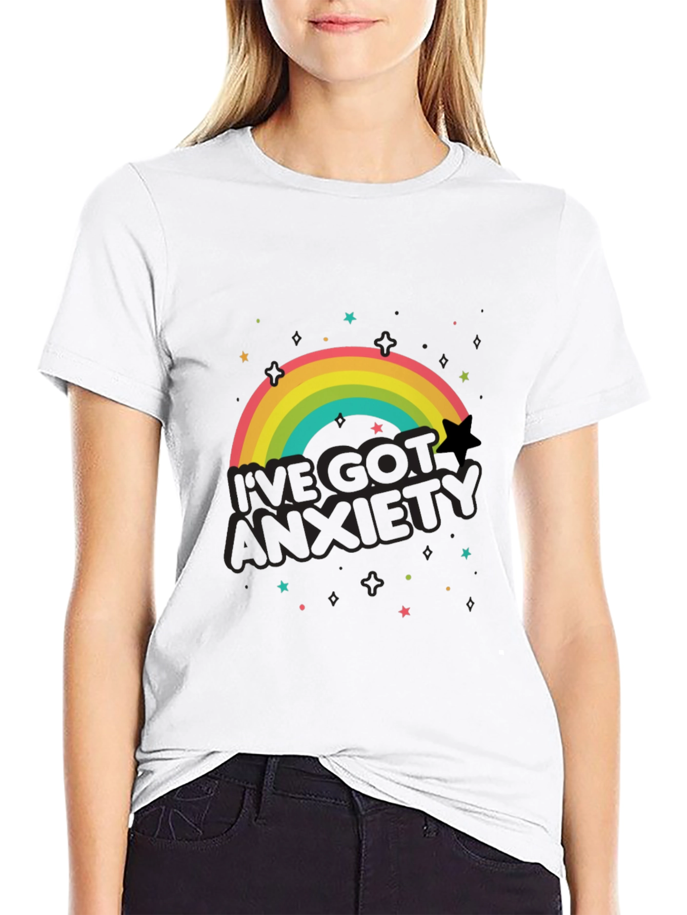 Ive Got Anxiety Rainbow Graphic T-Shirt