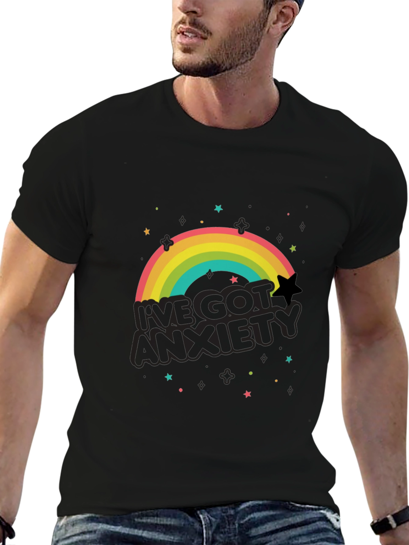Ive Got Anxiety Rainbow Graphic T-Shirt