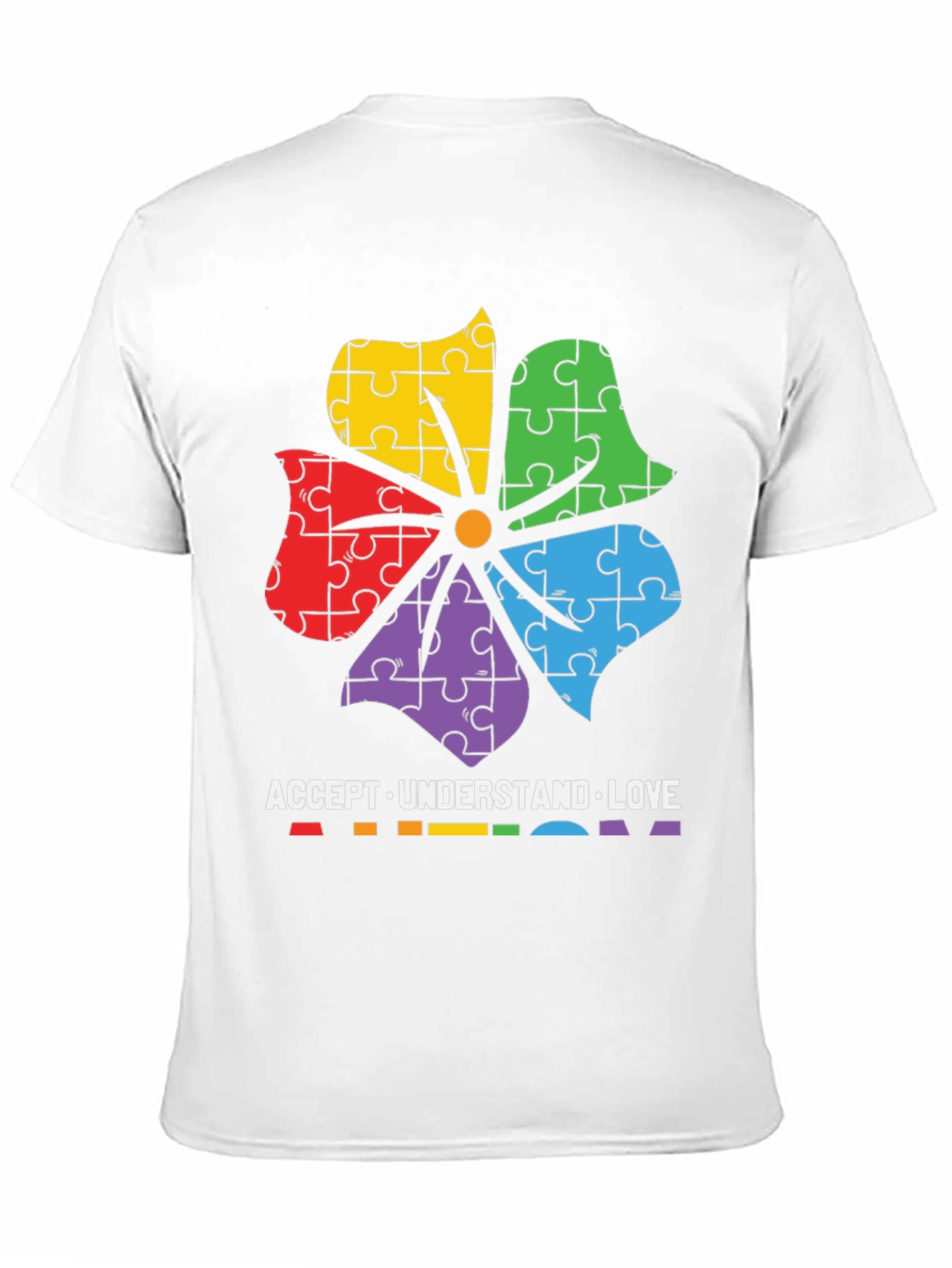 Autism Awareness Puzzle Flower T-Shirt