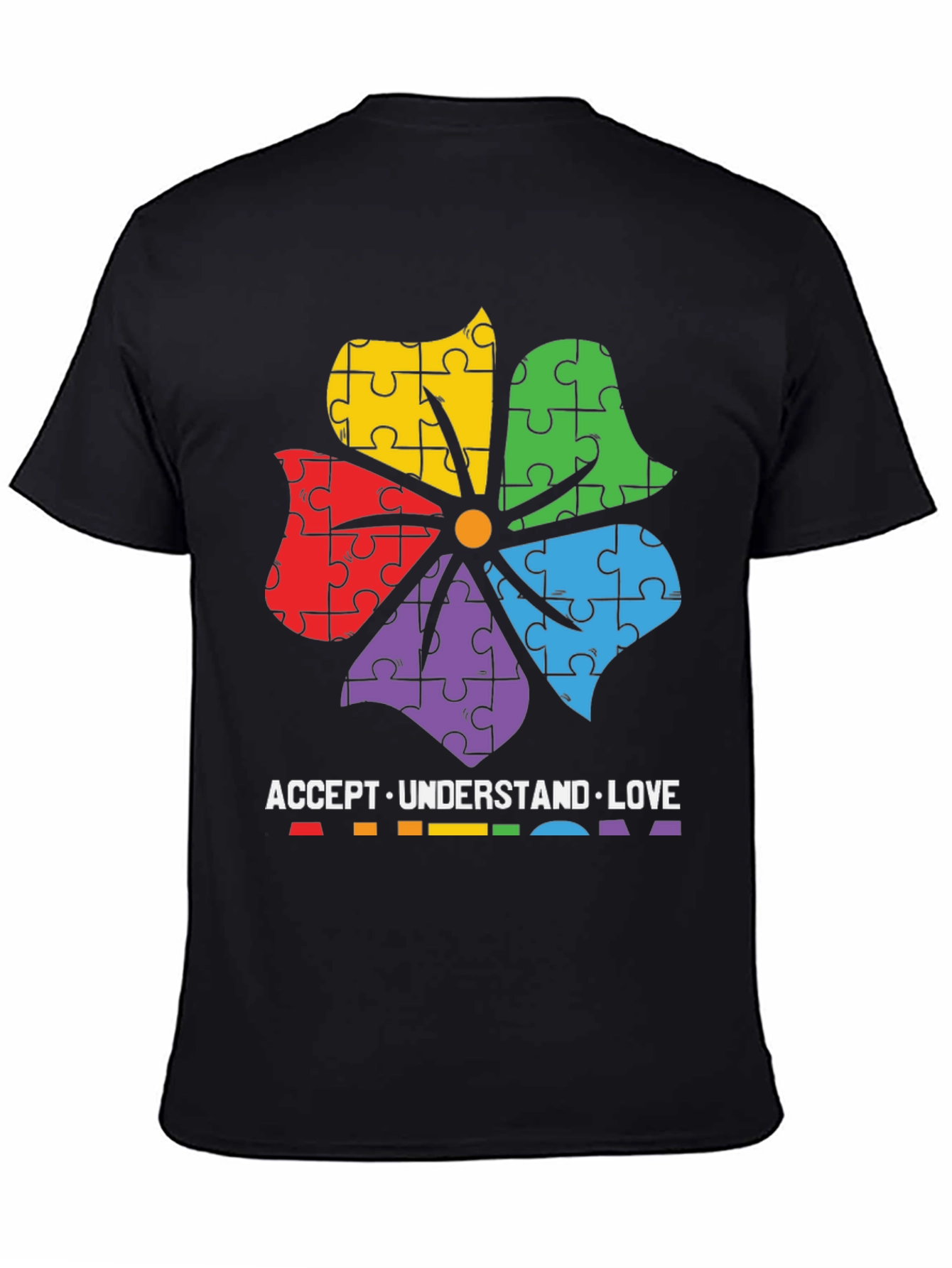 Autism Awareness Puzzle Flower T-Shirt