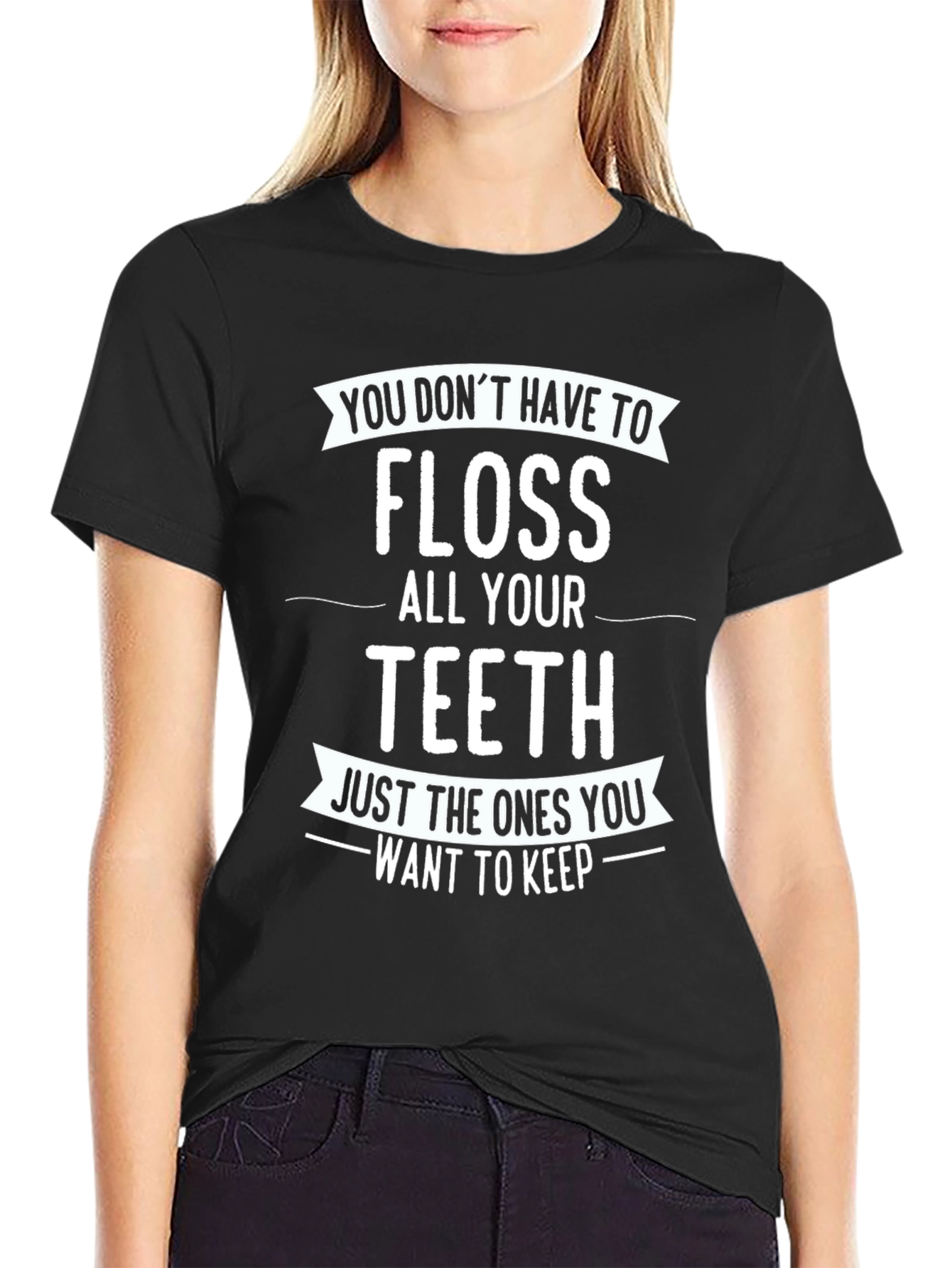 Floss Teeth Graphic Tee - Dental Hygiene Humor