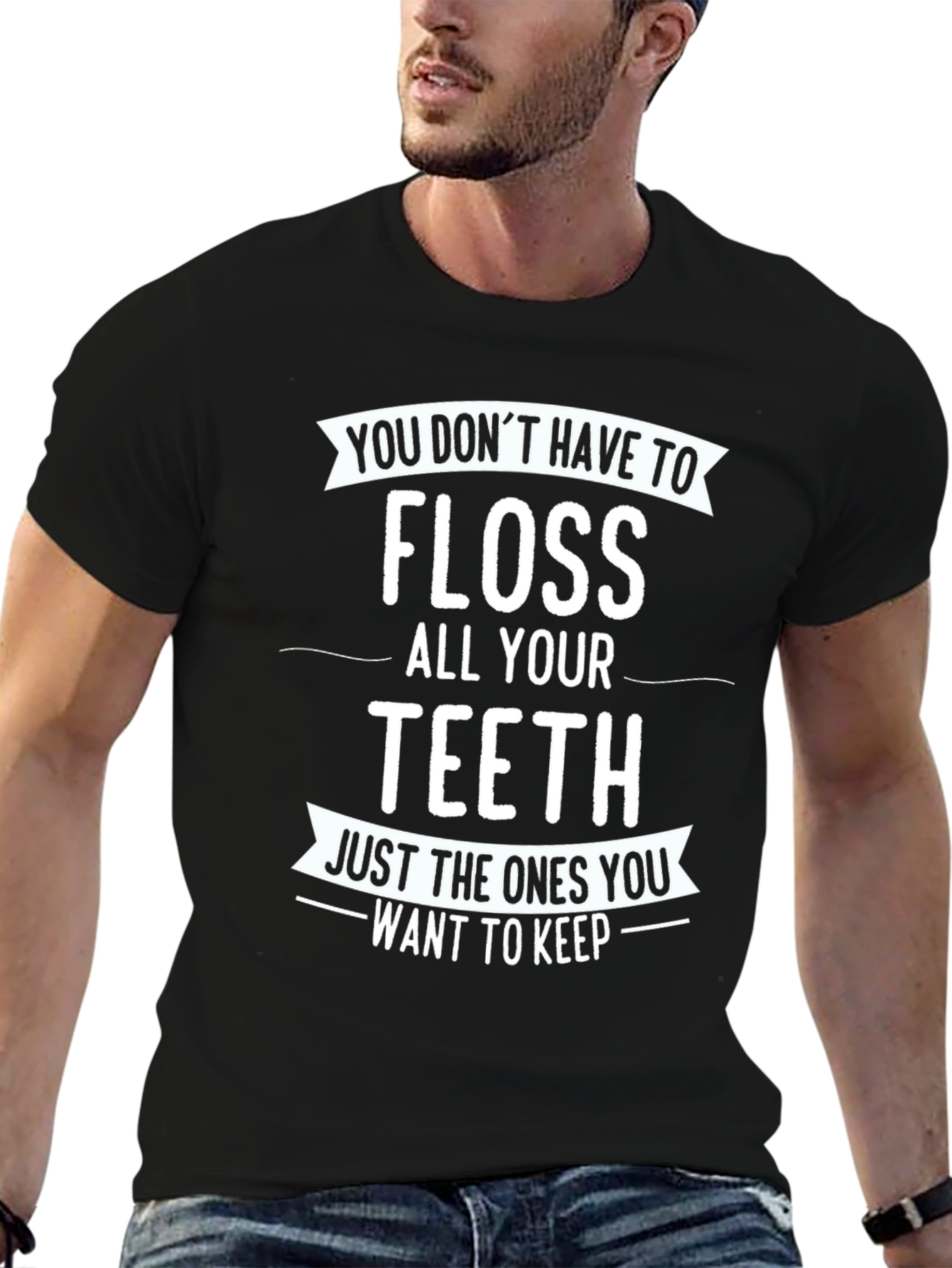 Floss Teeth Graphic Tee - Dental Hygiene Humor
