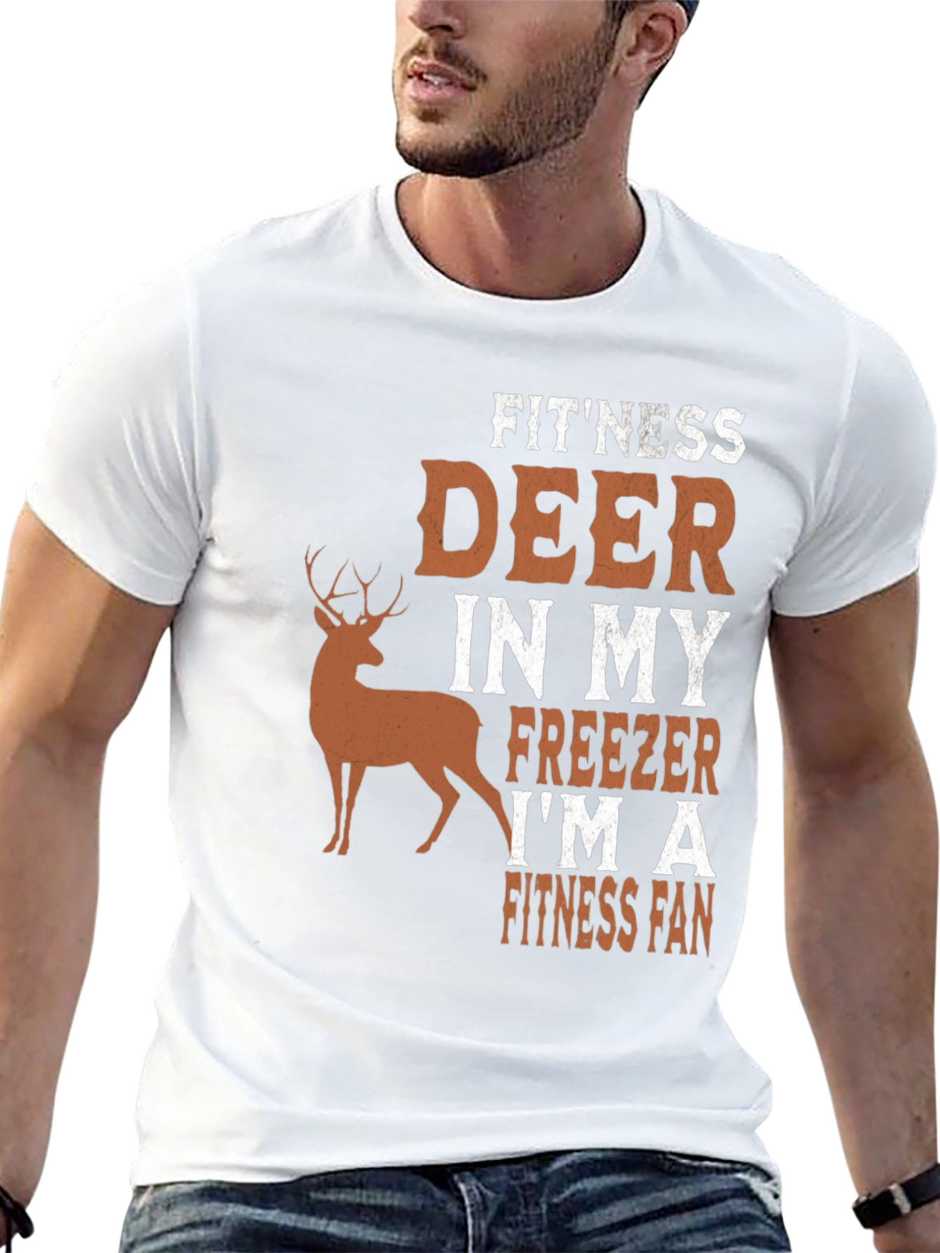 Fitness Deer Freezer Fan T-Shirt