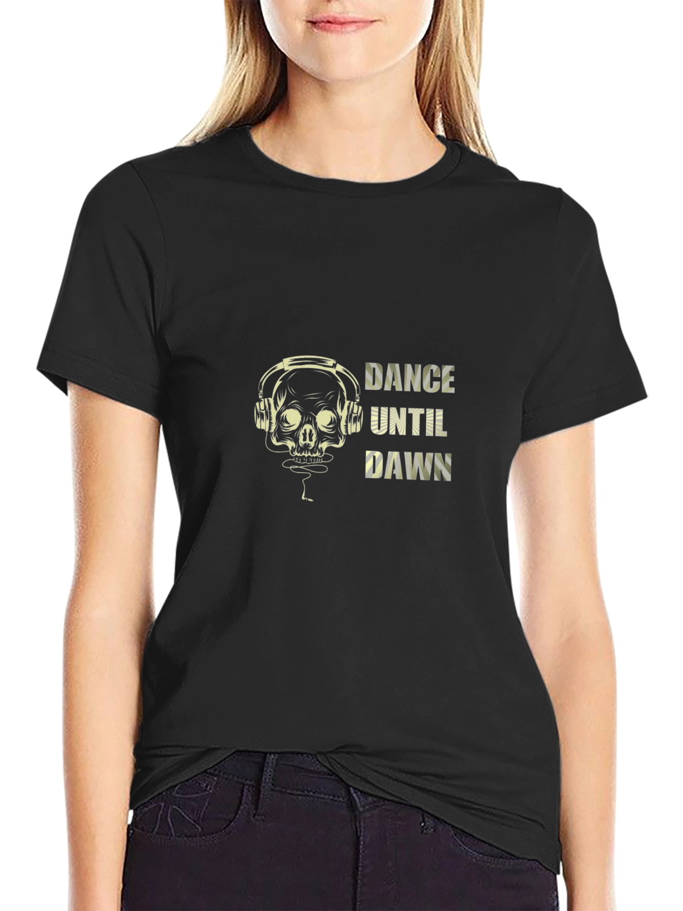 Dance Until Dawn Black Graphic Tee