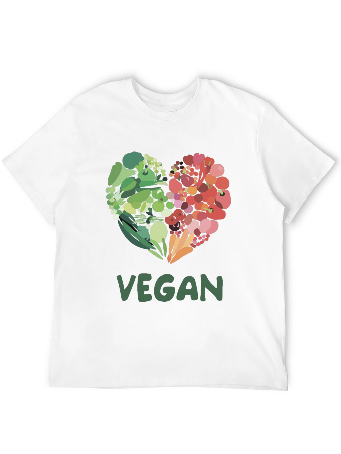 Vegan Heart Graphic T-Shirt - Plant Based Lifestyle Tee