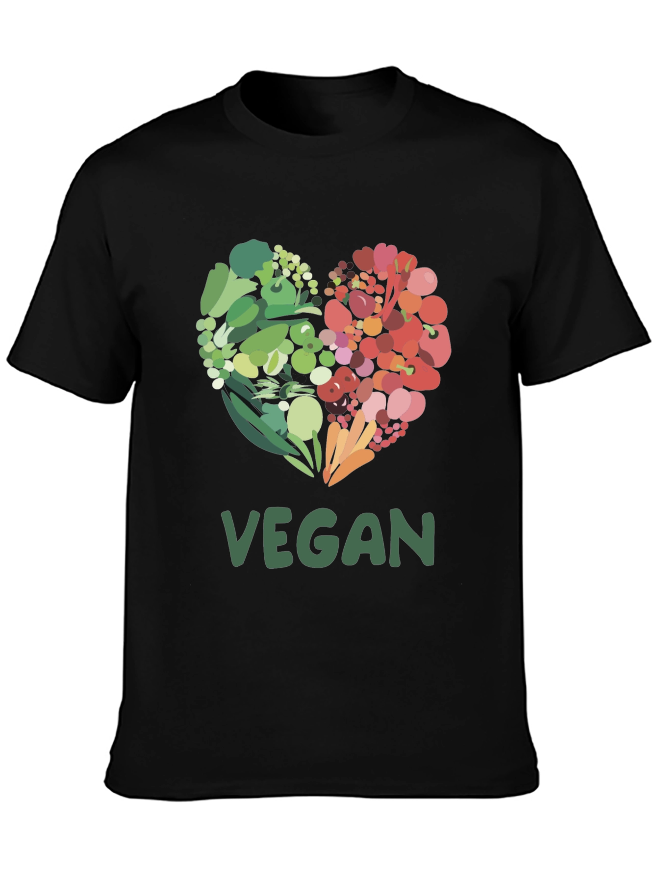 Vegan Heart Graphic T-Shirt - Plant Based Lifestyle Tee