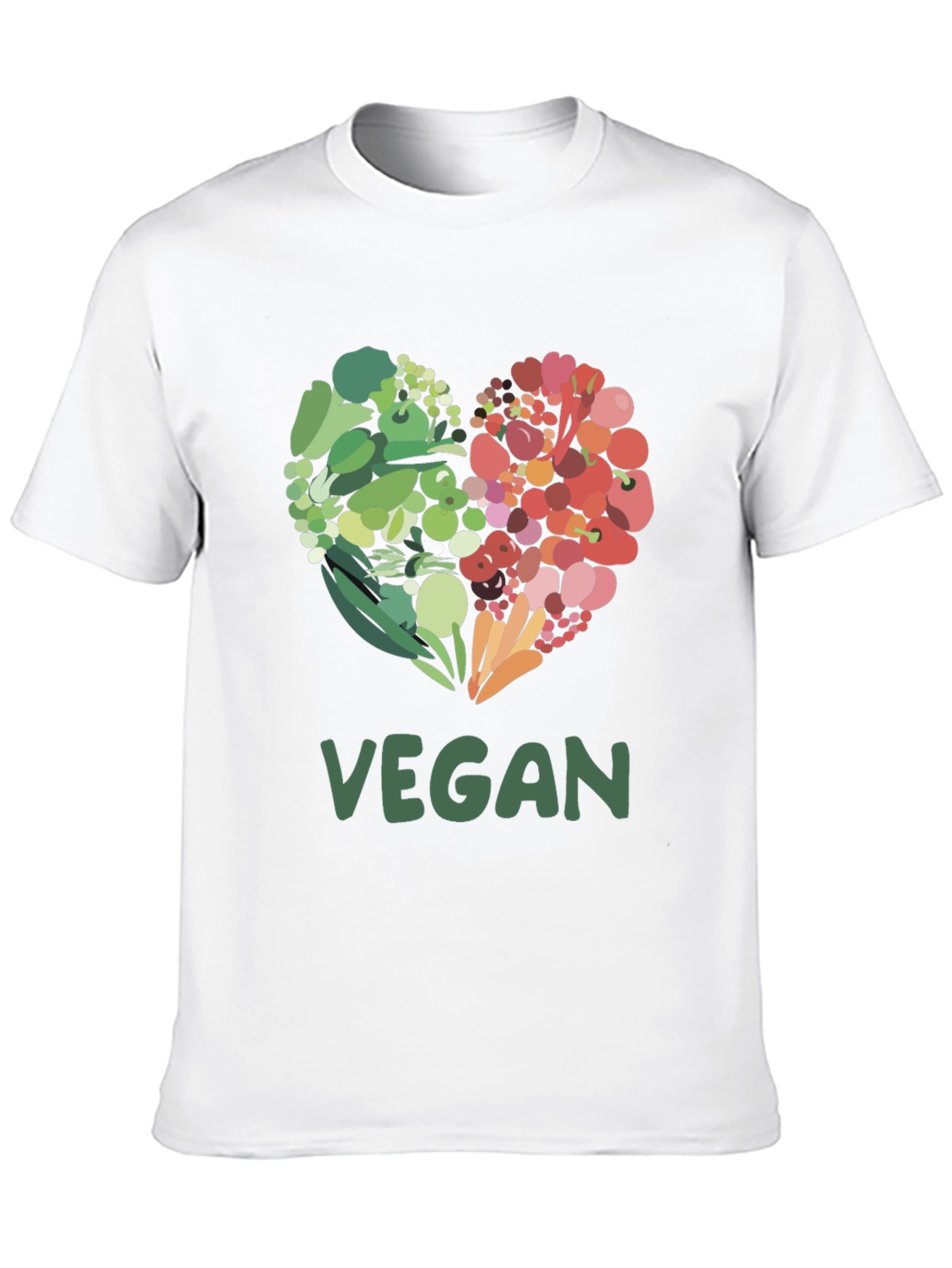 Vegan Heart Graphic T-Shirt - Plant Based Lifestyle Tee