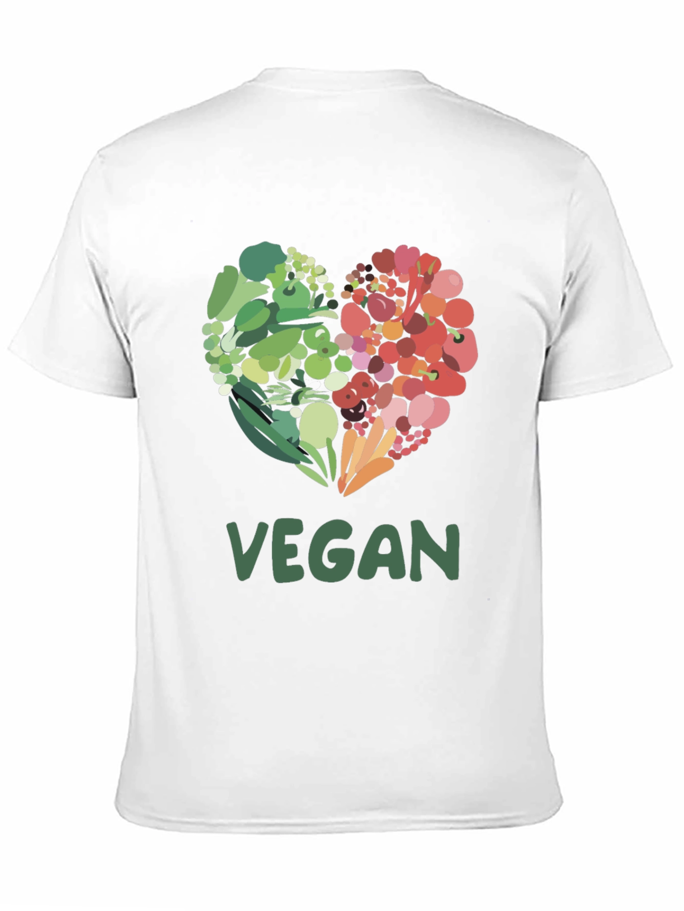 Vegan Heart Graphic T-Shirt - Plant Based Lifestyle Tee