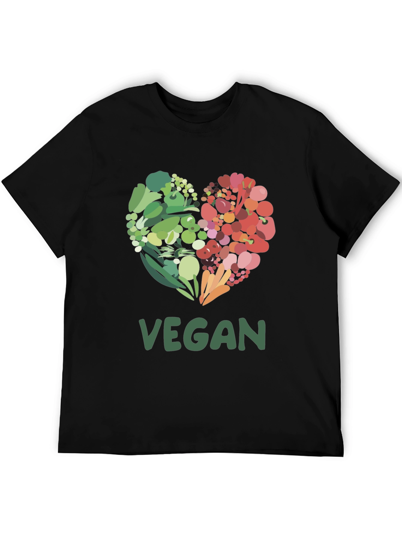 Vegan Heart Graphic T-Shirt - Plant Based Lifestyle Tee