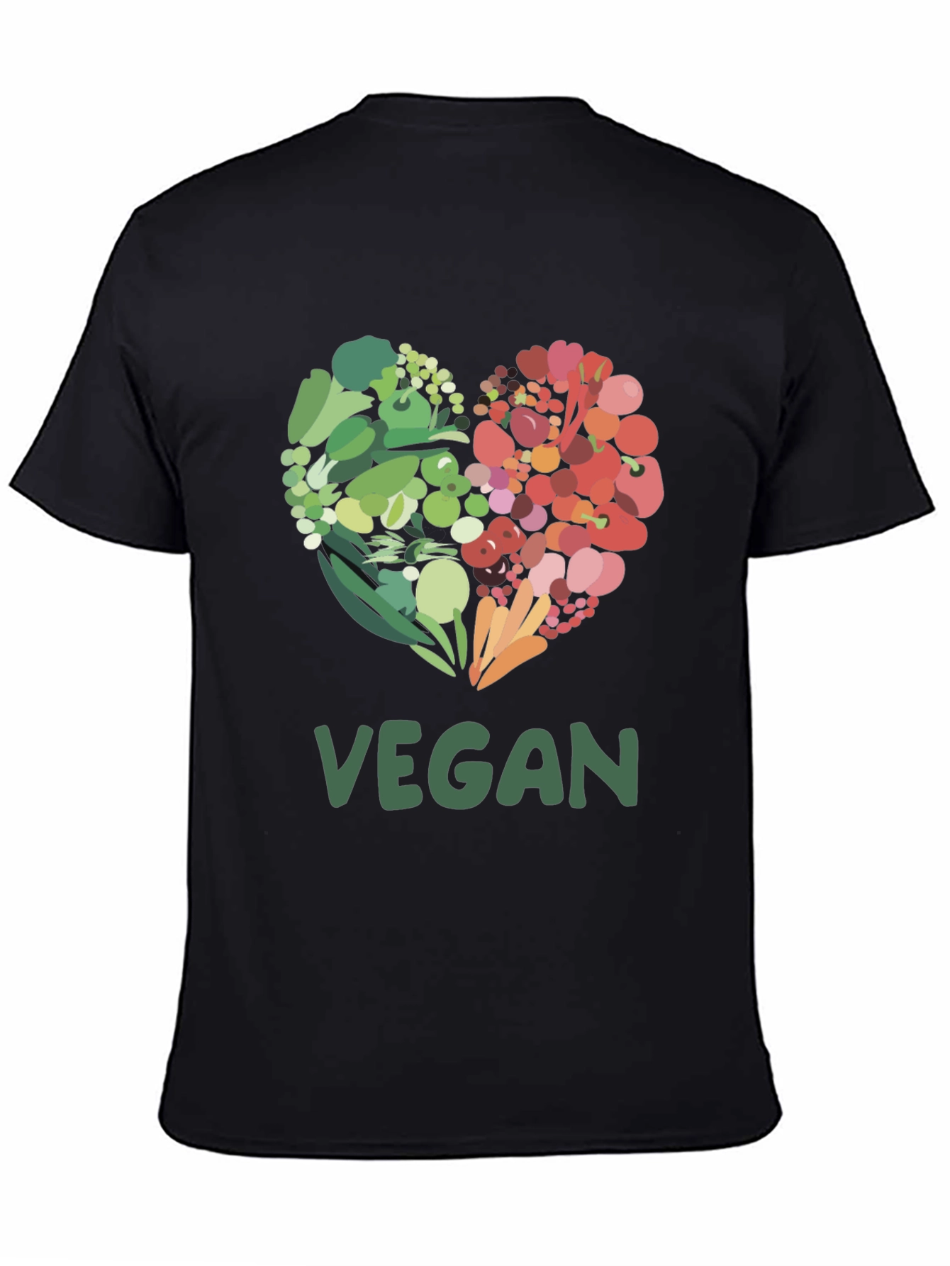 Vegan Heart Graphic T-Shirt - Plant Based Lifestyle Tee