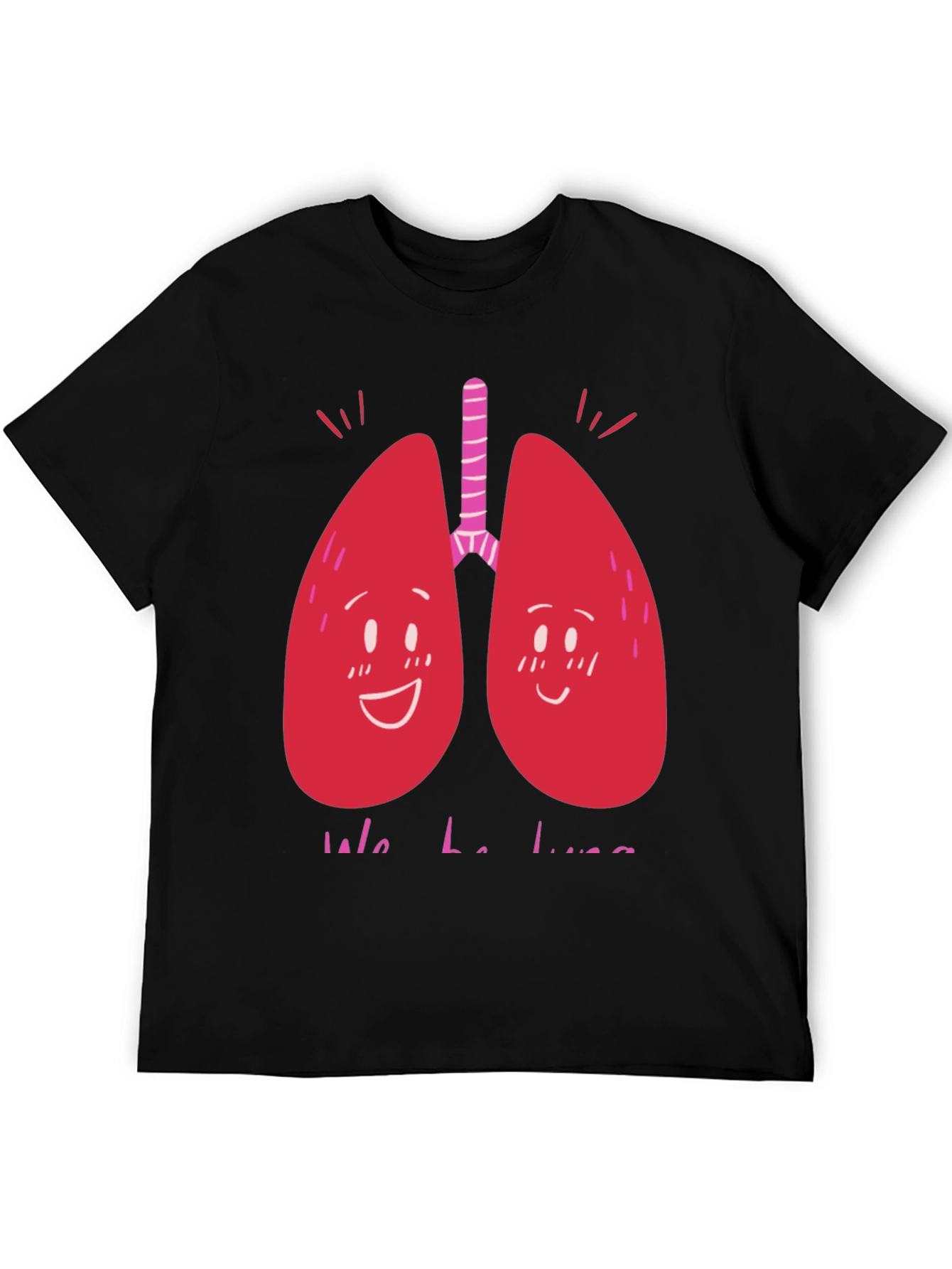 Funny Lungs Graphic Tee - Black