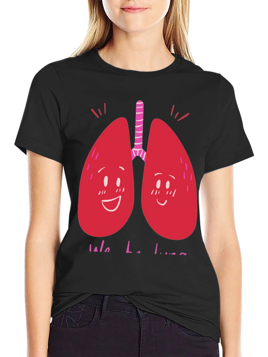 Funny Lungs Graphic Tee - Black