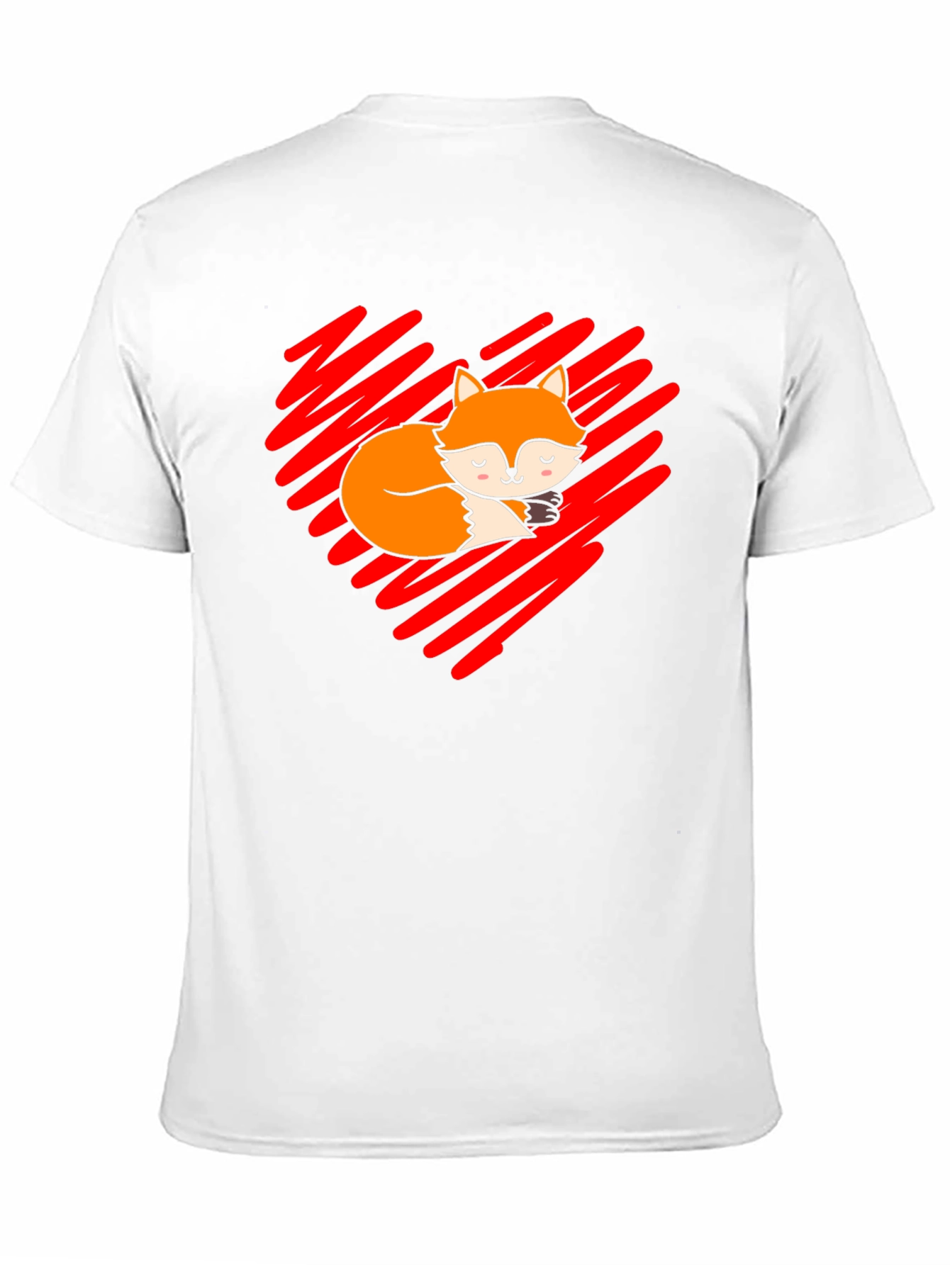 Cute Fox Heart T-Shirt - Soft Cotton Blend