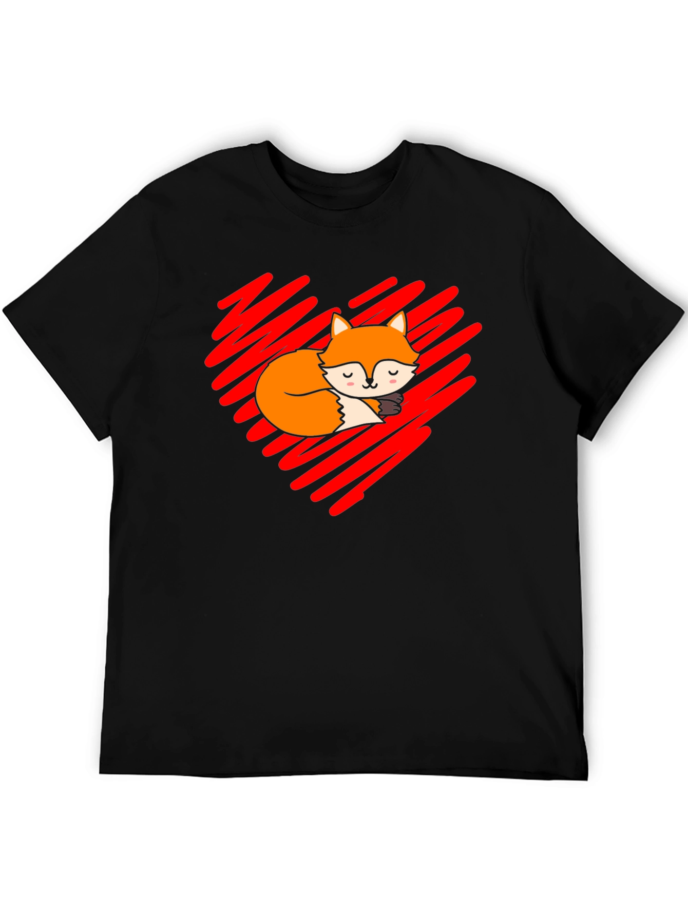 Cute Fox Heart T-Shirt - Soft Cotton Blend