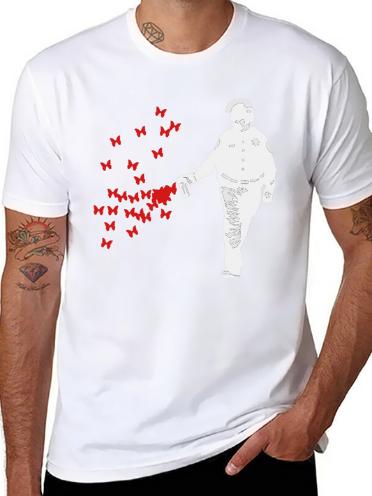 Butterfly Riot Police T-Shirt - Black Graphic Tee