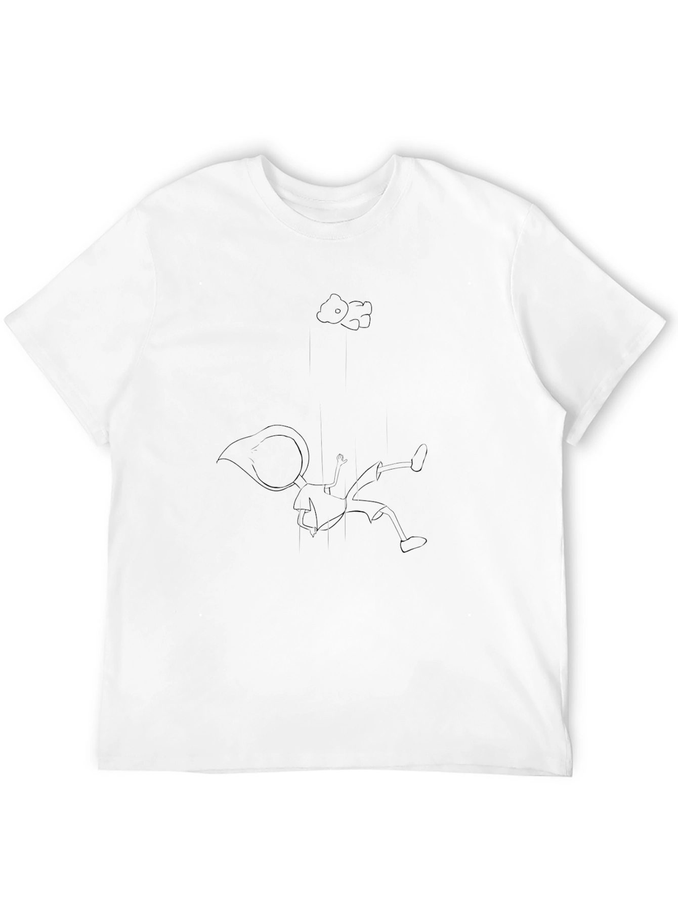 Mens Black Graphic Tee - Casual Style