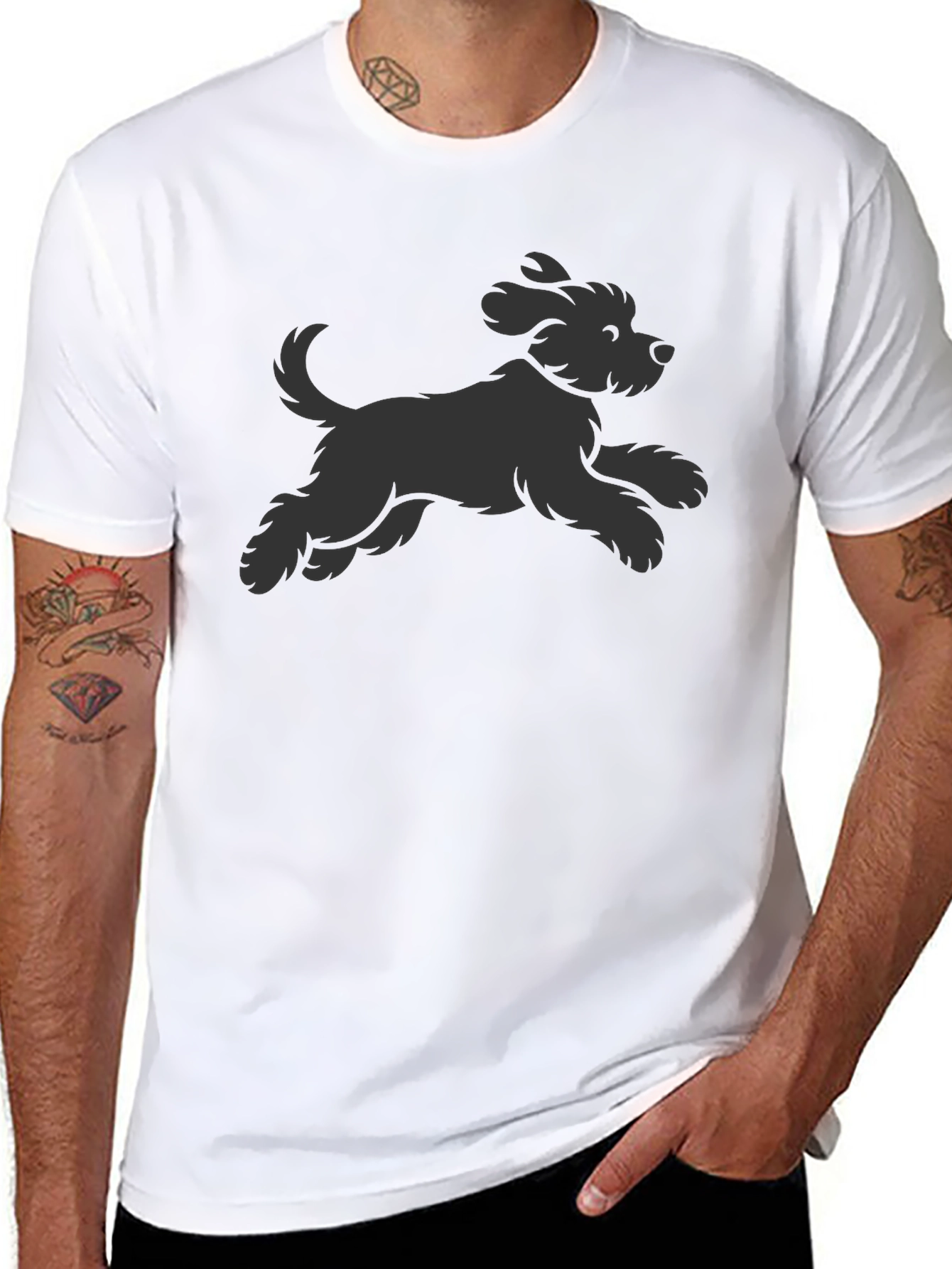 Black Dog Graphic Tee - Casual Comfort Style
