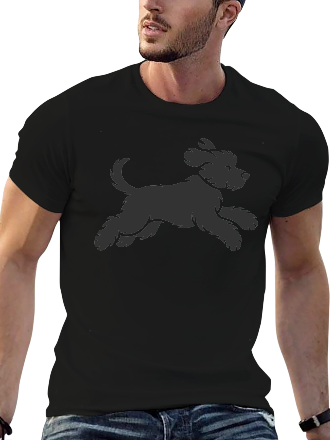Black Dog Graphic Tee - Casual Comfort Style