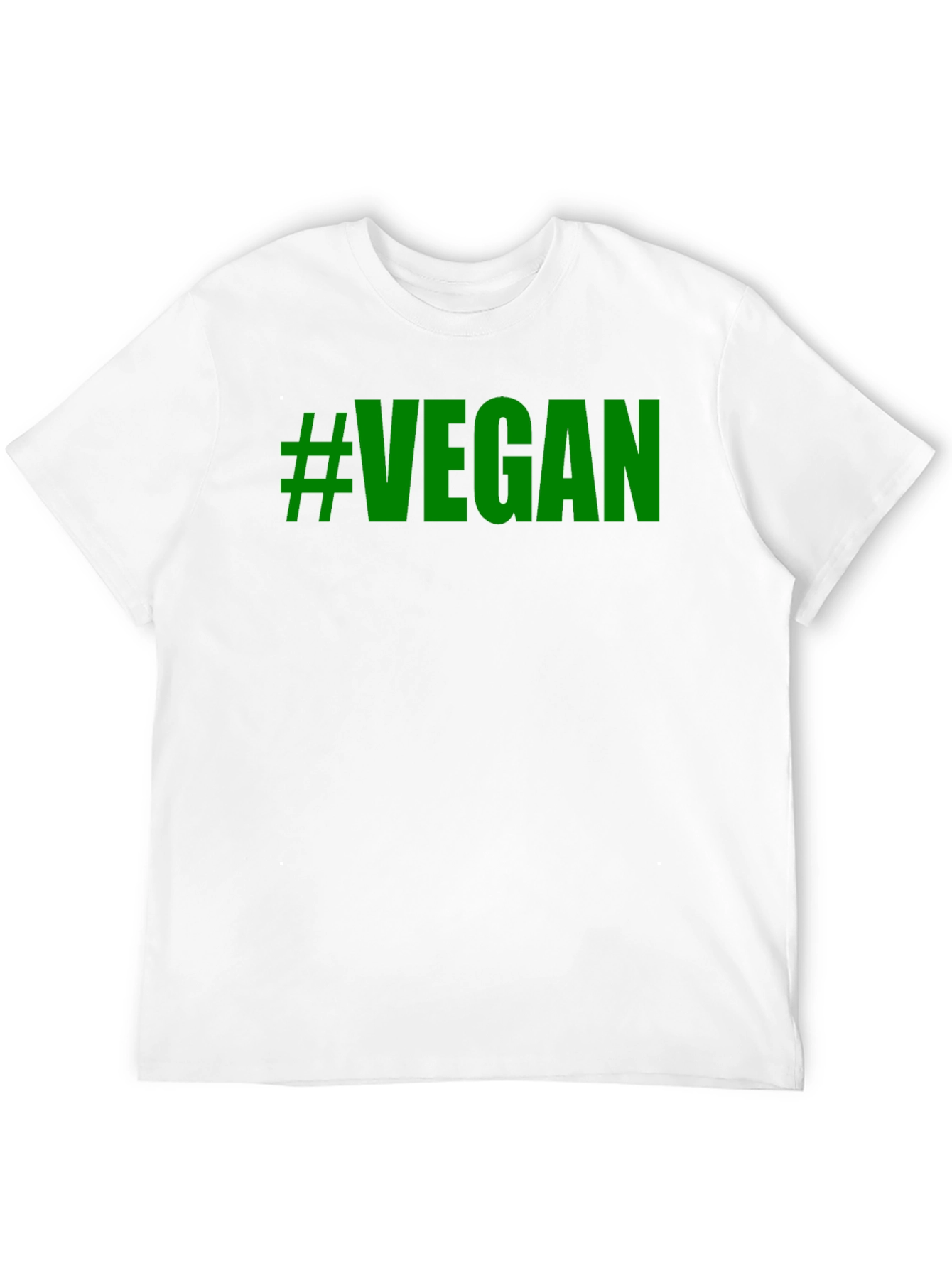 Vegan T-Shirt - Green Lettering Black Tee