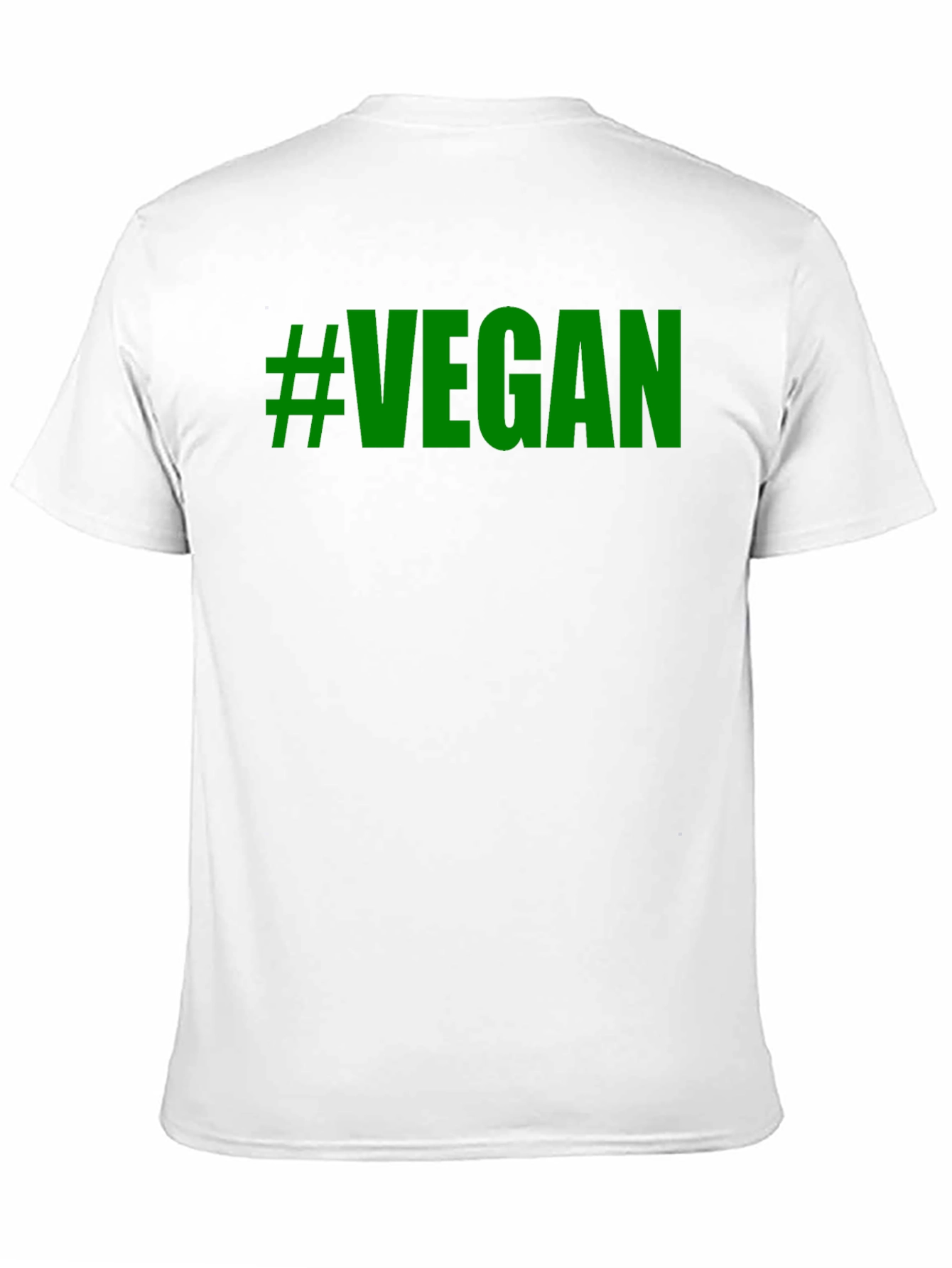 Vegan T-Shirt - Green Lettering Black Tee