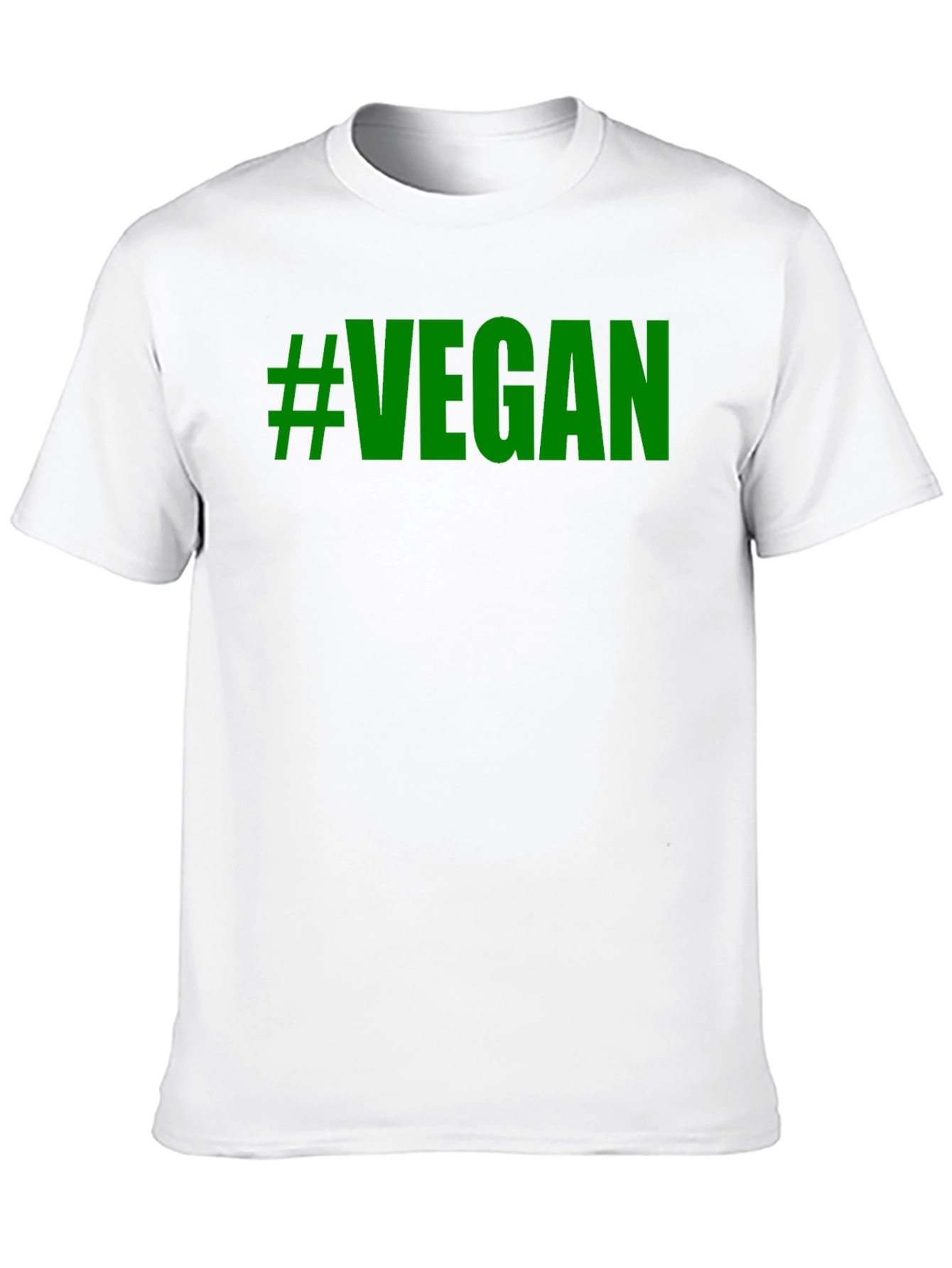 Vegan T-Shirt - Green Lettering Black Tee