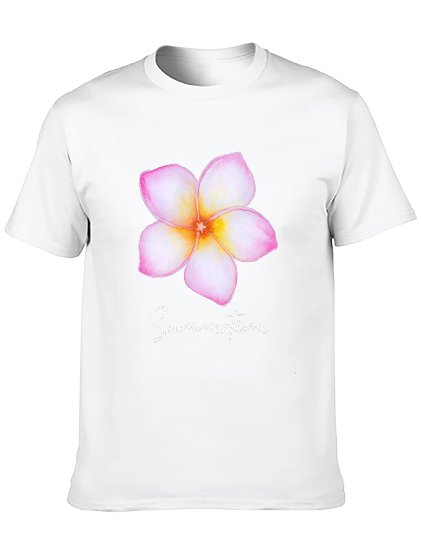 Tropical Flower Summertime Black T-Shirt
