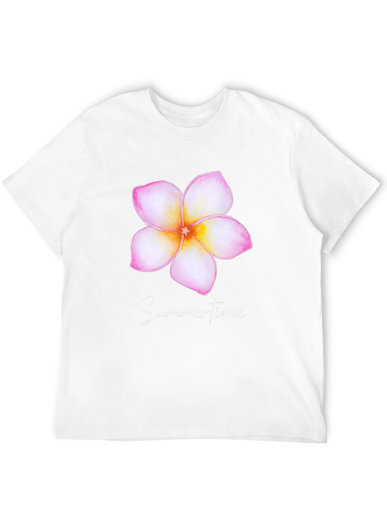 Tropical Flower Summertime Black T-Shirt