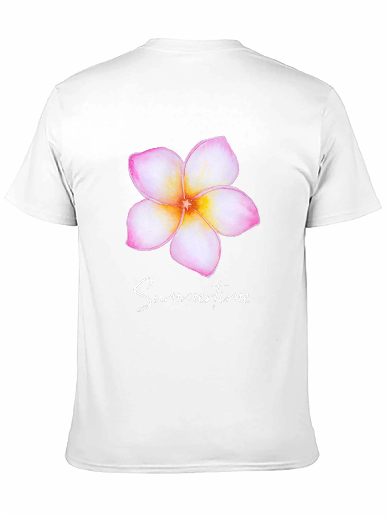Tropical Flower Summertime Black T-Shirt