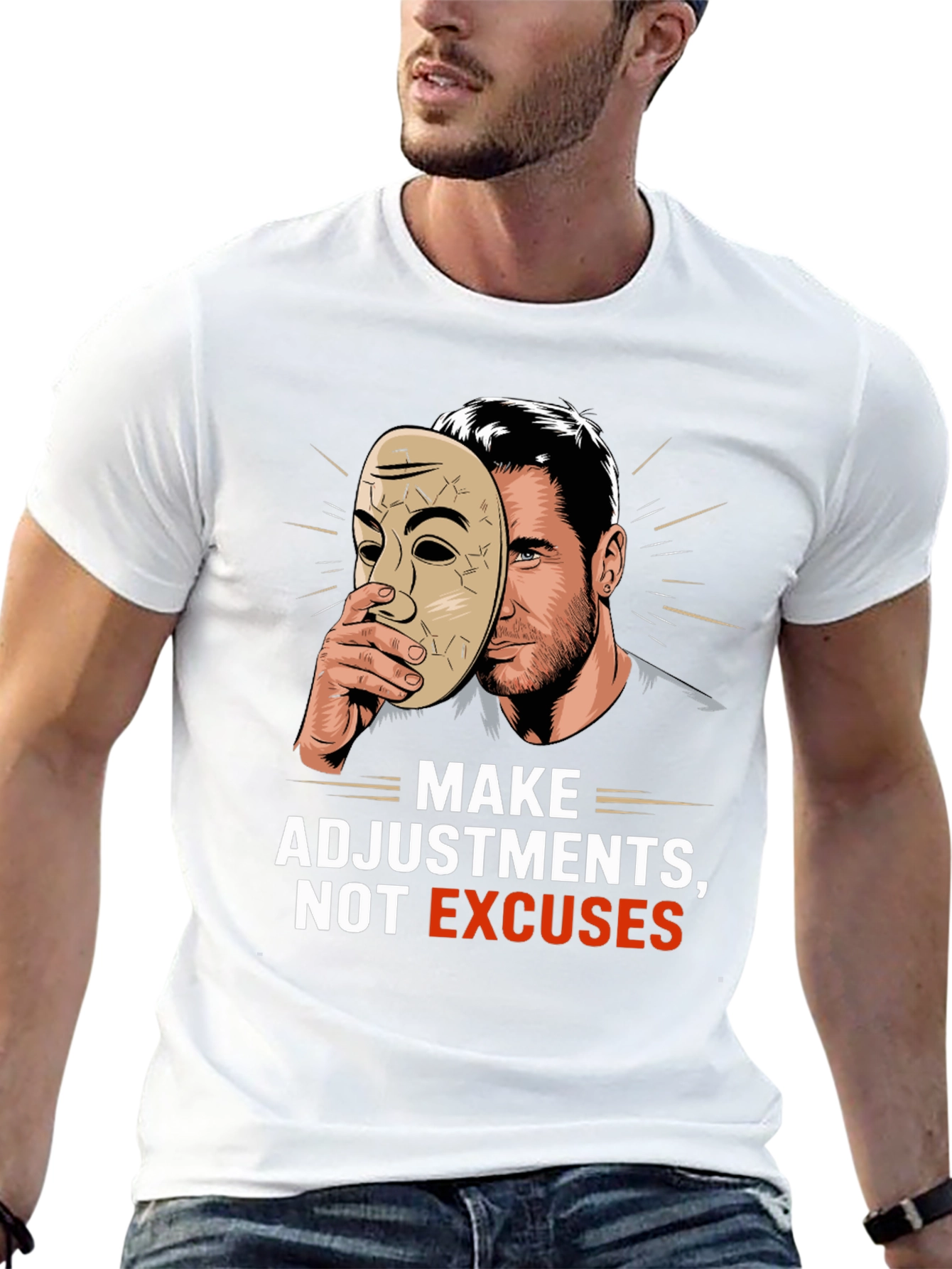 Make Adjustments Not Excuses Black T-Shirt