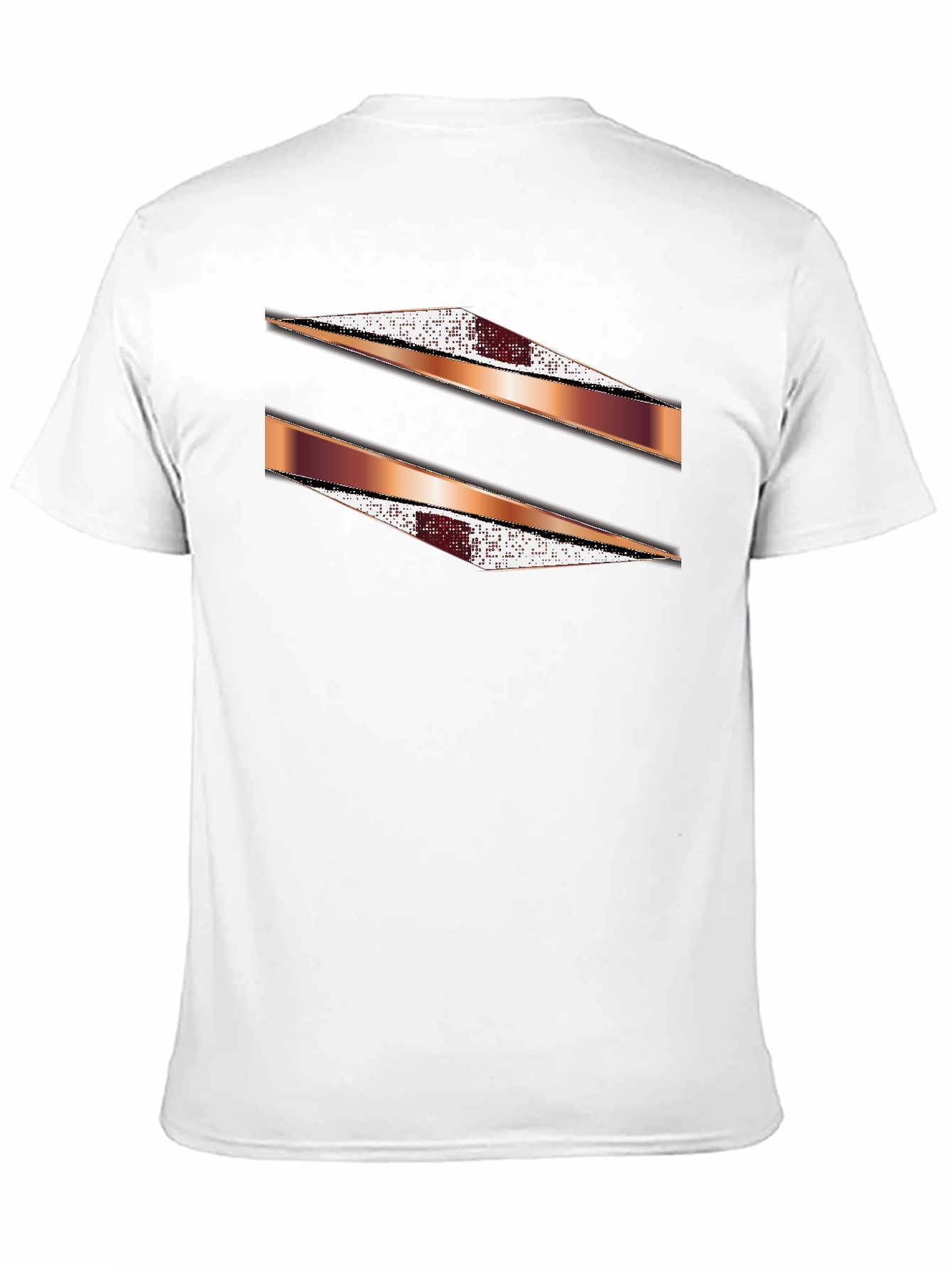 Stylish Black Graphic Tee with Abstract Stripe Design