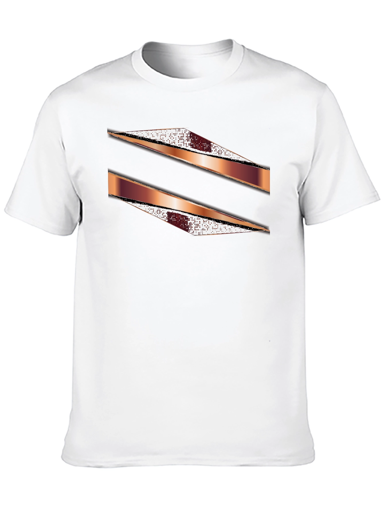 Stylish Black Graphic Tee with Abstract Stripe Design