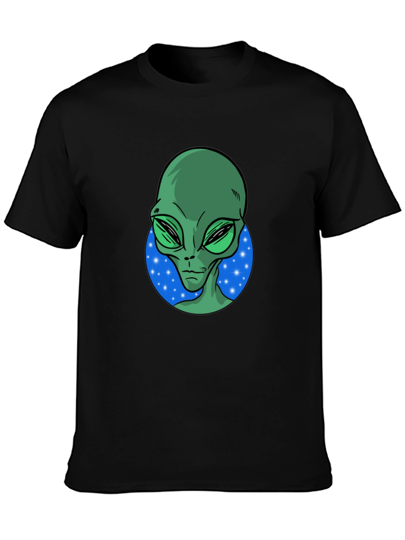 Alien Graphic T-Shirt - Mens Black Crew Neck Tee