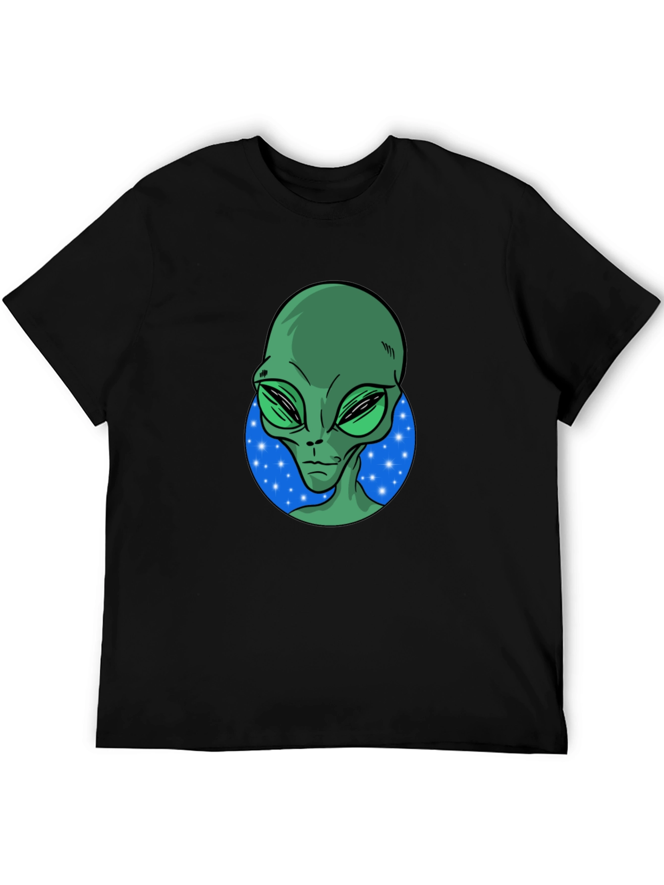 Alien Graphic T-Shirt - Mens Black Crew Neck Tee