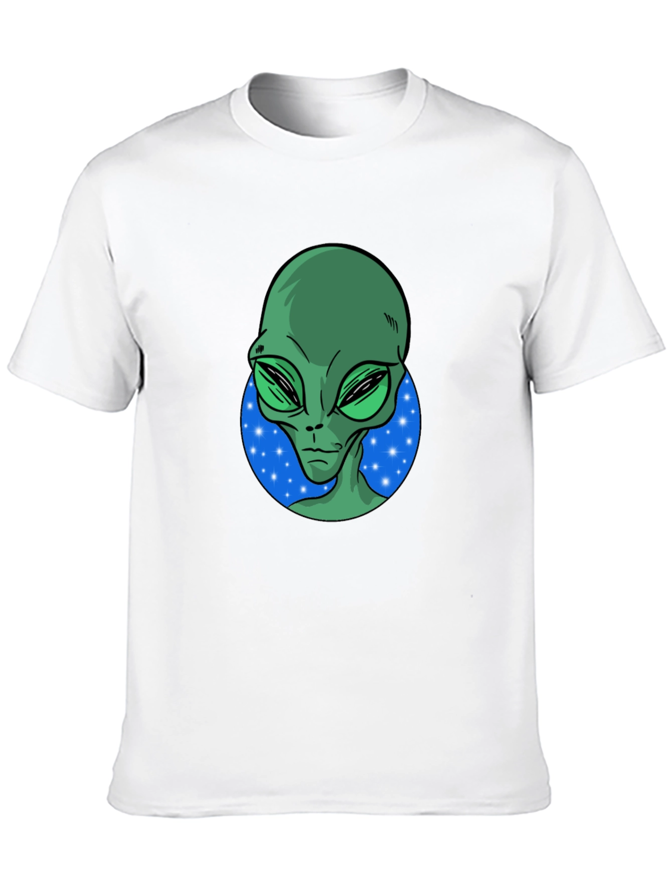 Alien Graphic T-Shirt - Mens Black Crew Neck Tee