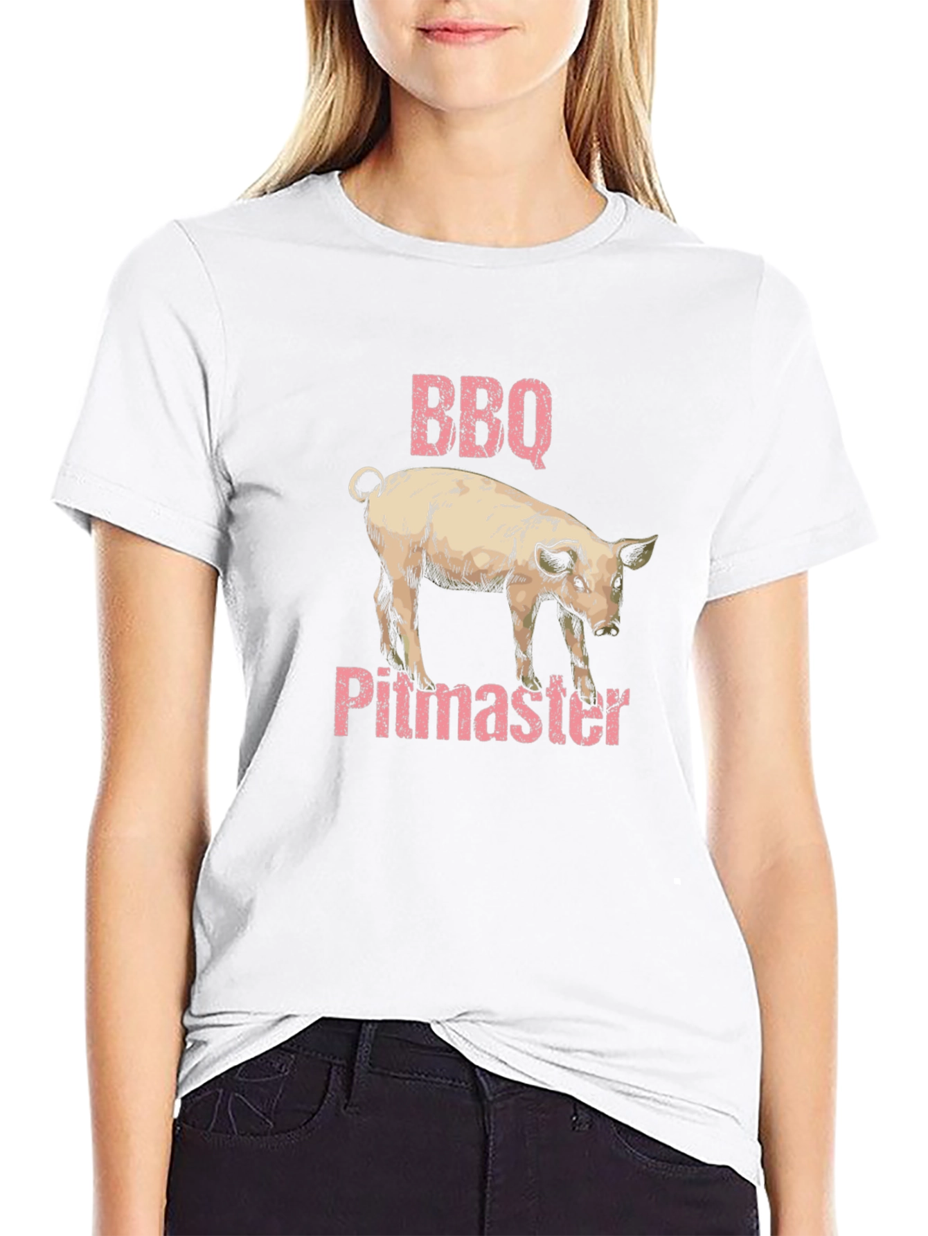 BBQ Pitmaster Pig Graphic Black T-Shirt