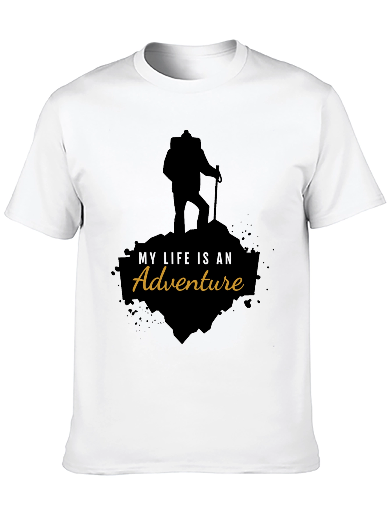 Adventure Awaits Black Graphic Tee